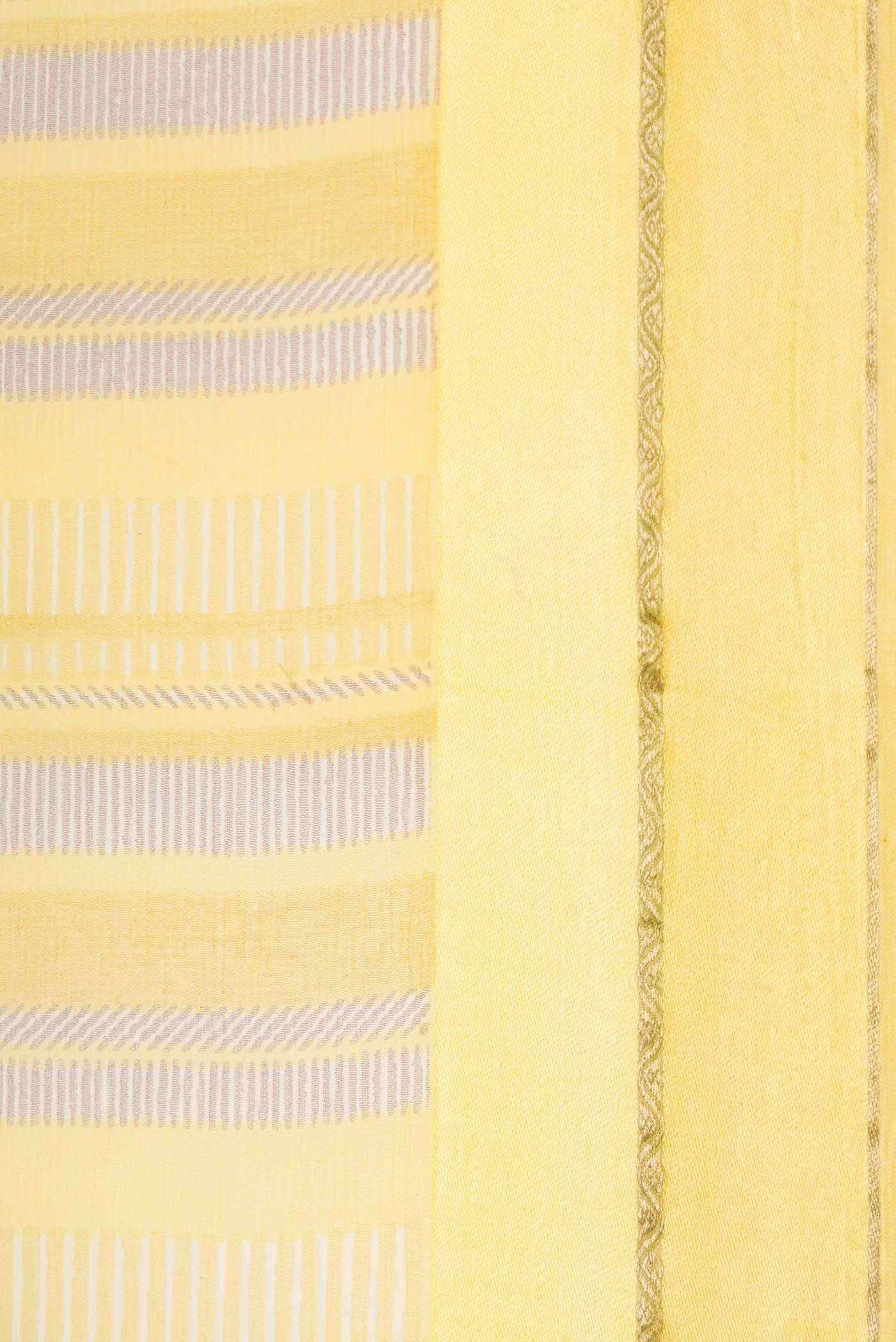 Yellow Dual Tone Mysore Chiffon Saree