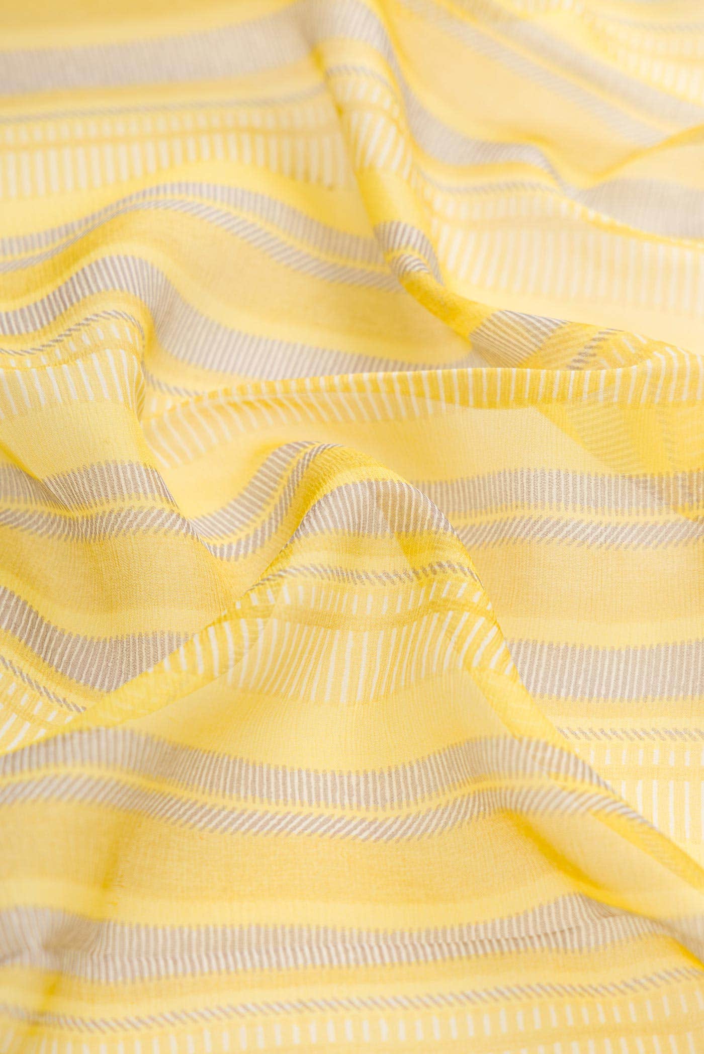 Yellow Dual Tone Mysore Chiffon Saree