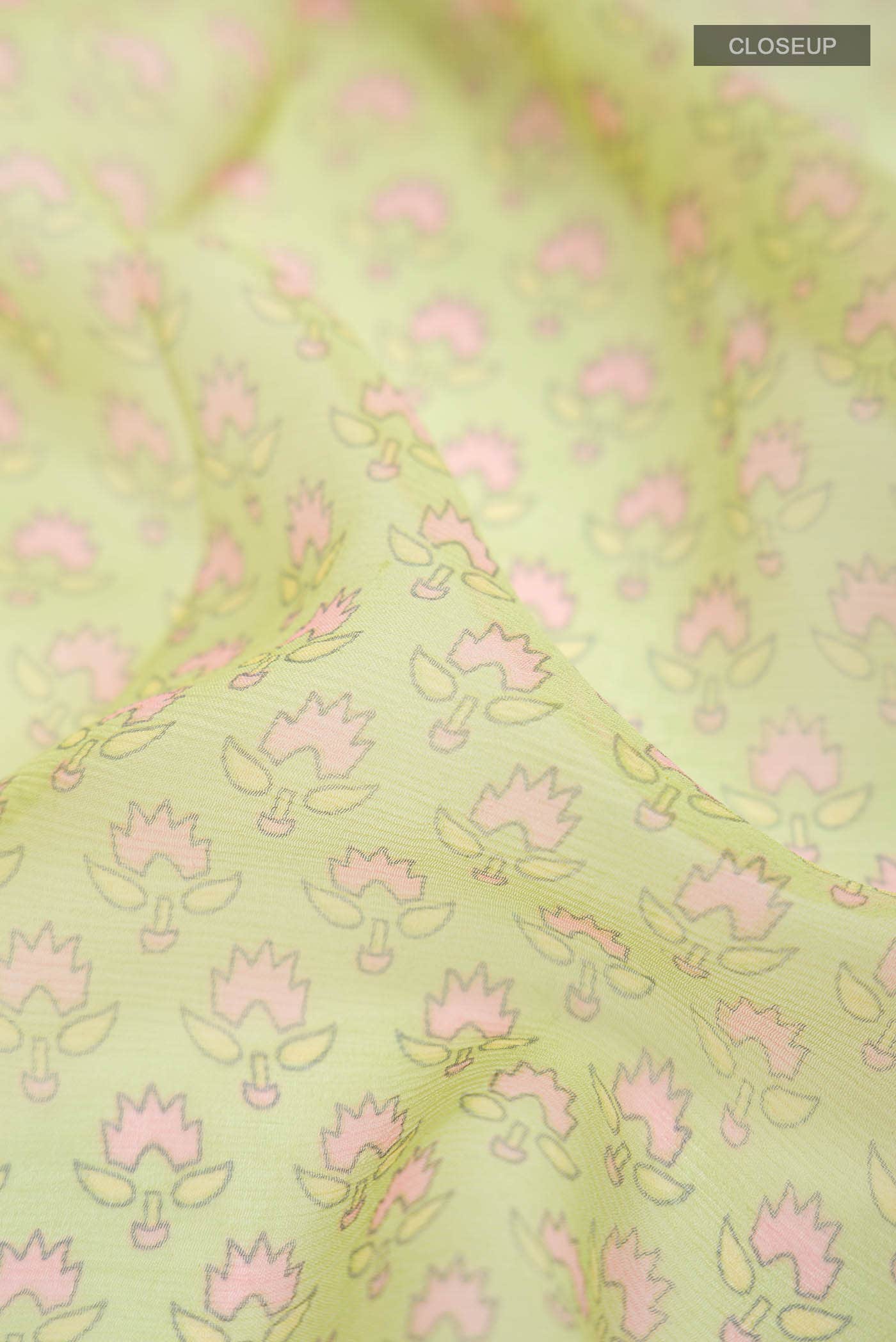 Green Mysore Chiffon Saree
