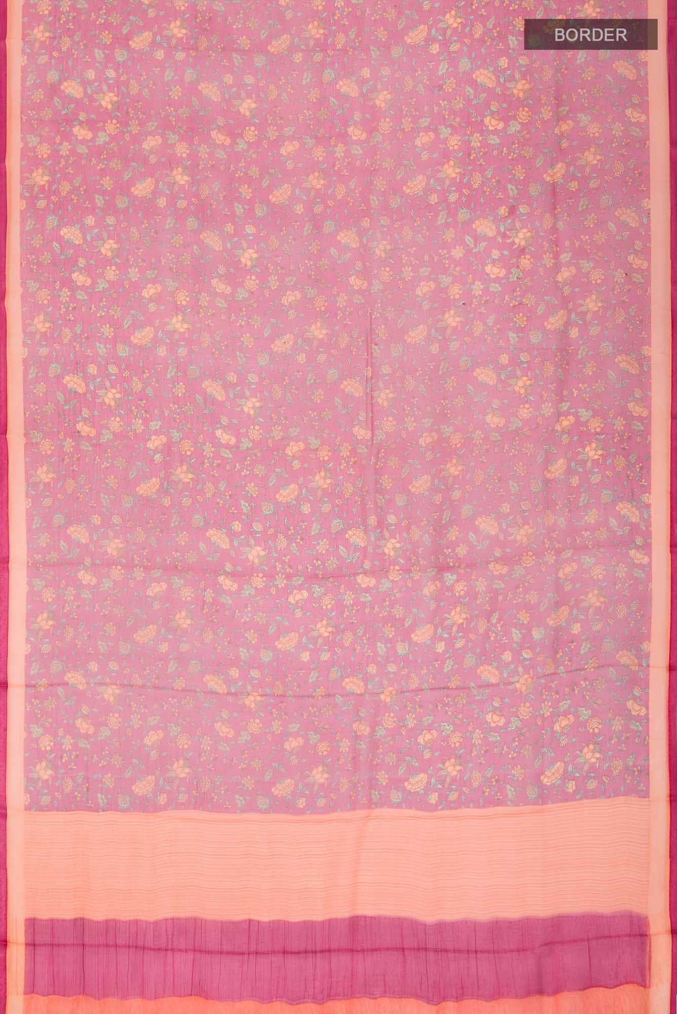 Mauve Mysore Chiffon Saree