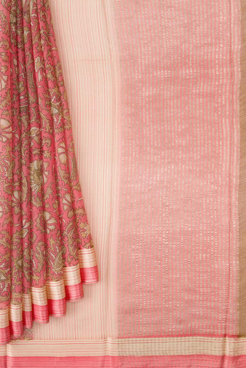 Pink Mysore Chiffon Saree