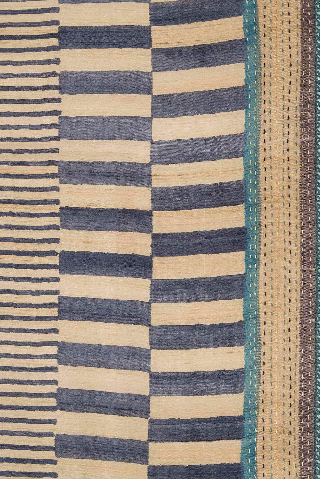 Blue Tussar Silk Saree