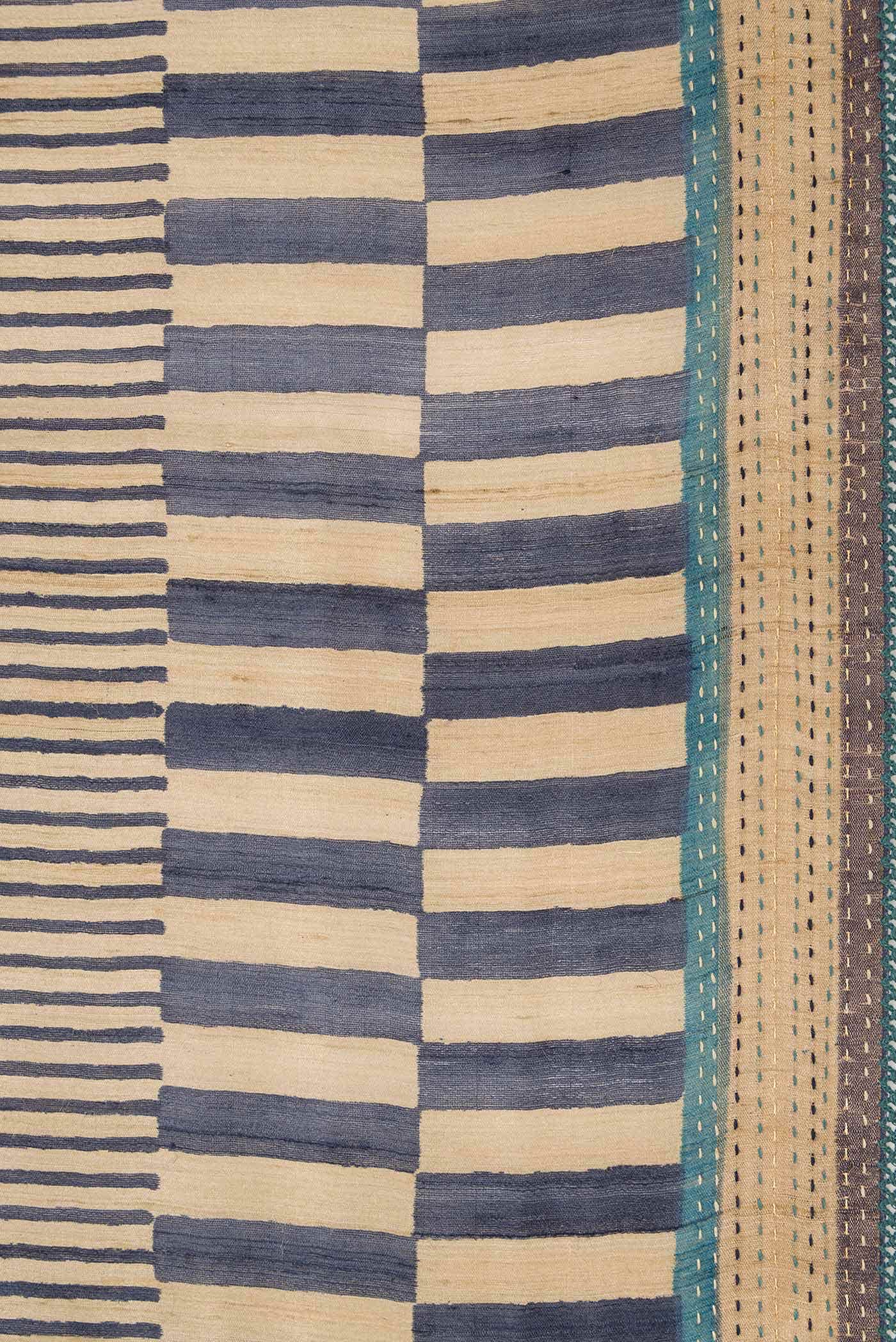 Blue Tussar Silk Saree