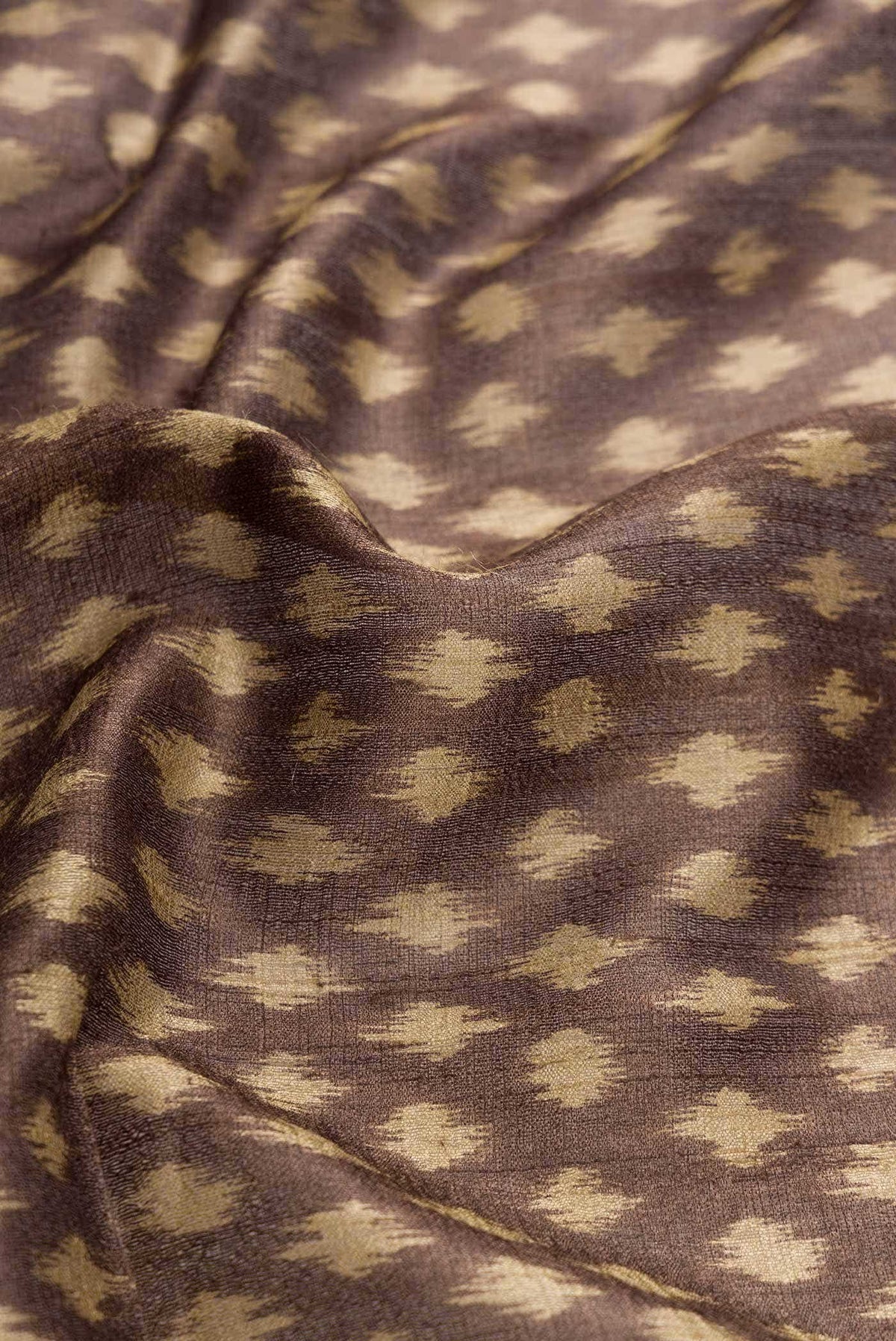 Brown Tussar Silk Saree