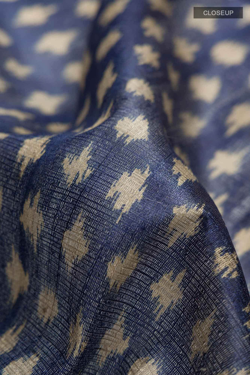 Blue Bhagalpuri Tussar Silk Saree