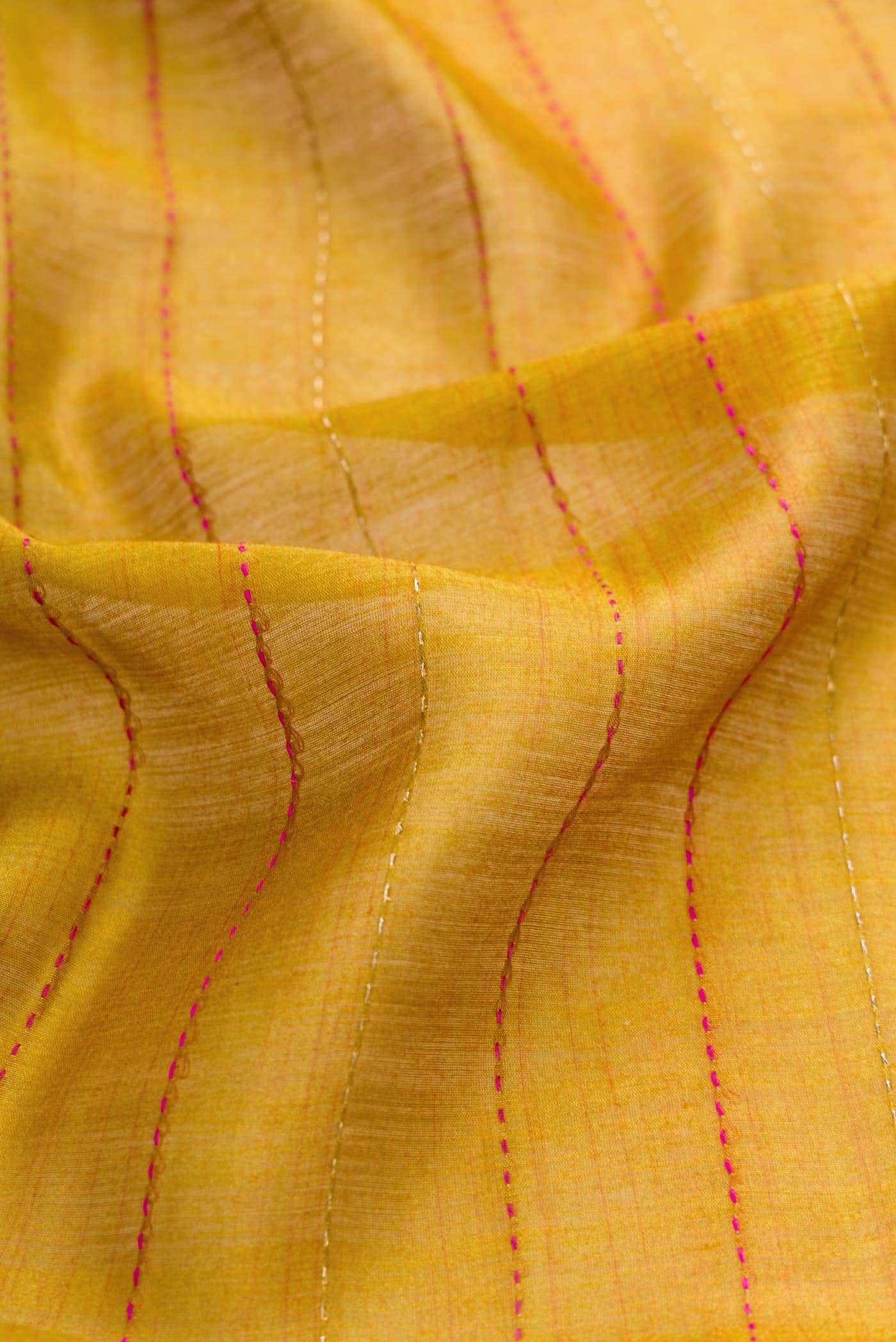 Mustard Tussar Silk Saree