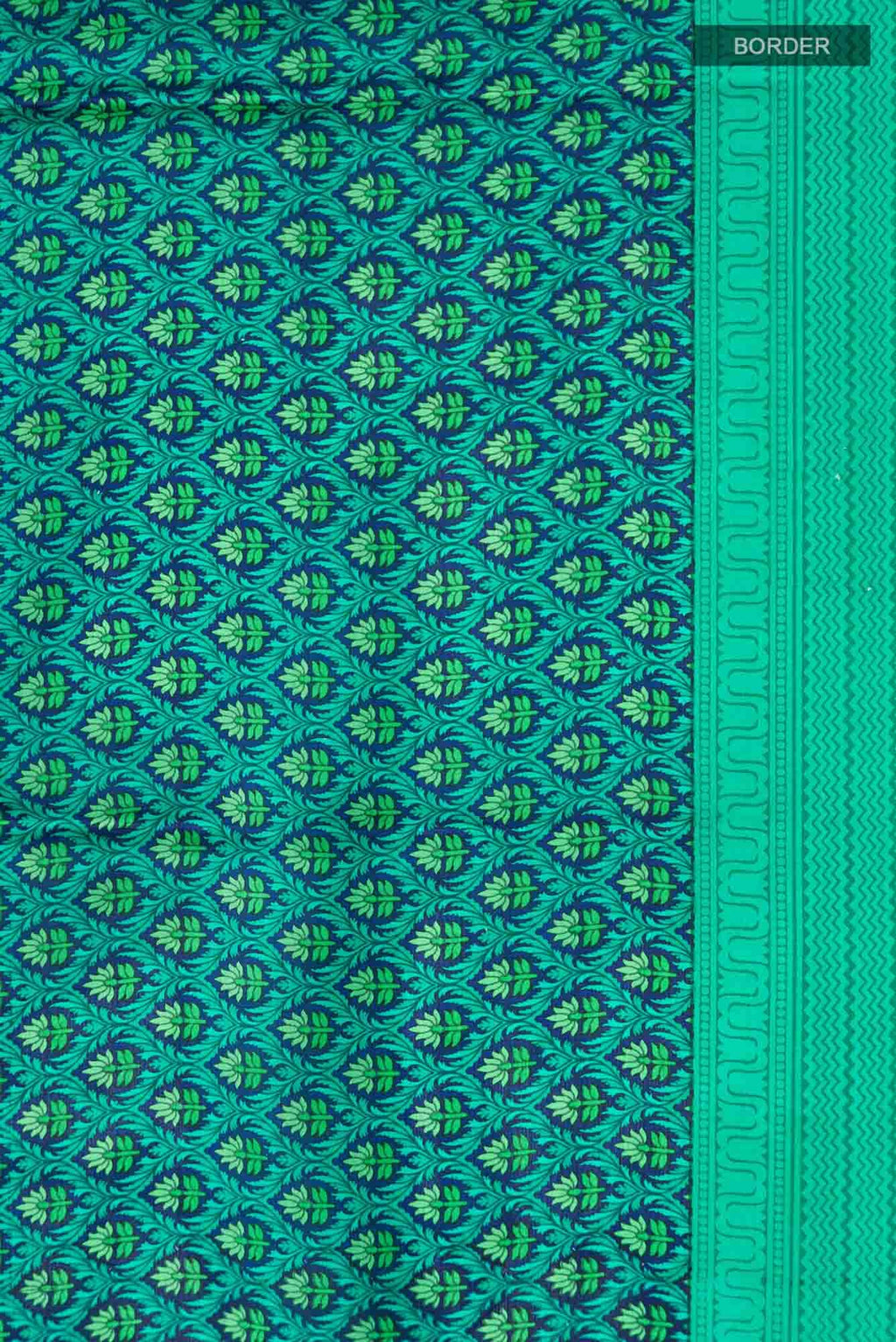 Blue Printed Silk Saree