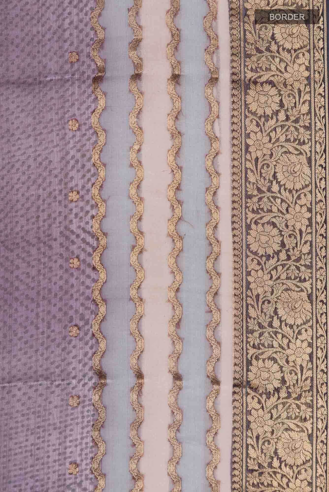 Purple Organza Silk Saree
