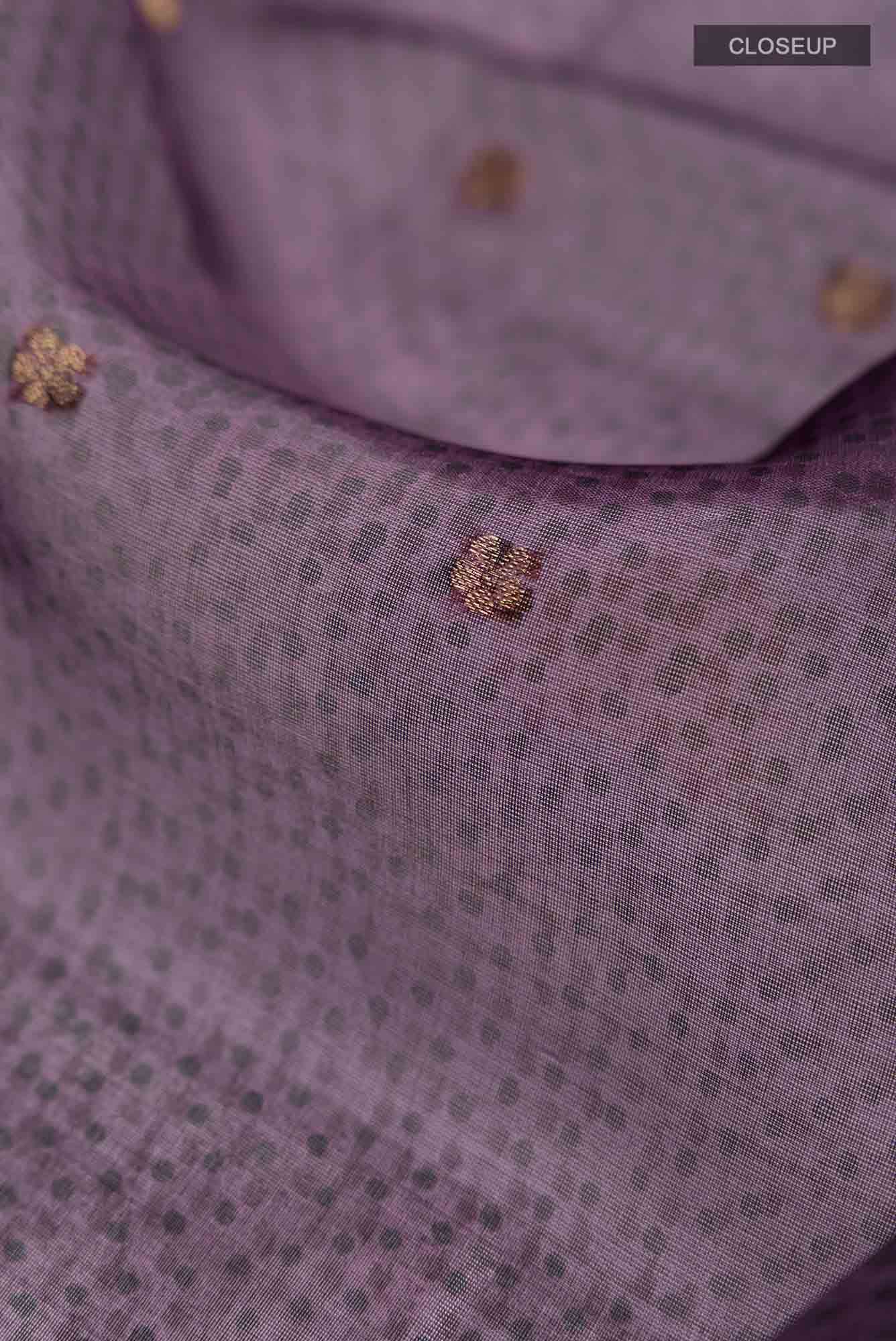 Purple Organza Silk Saree