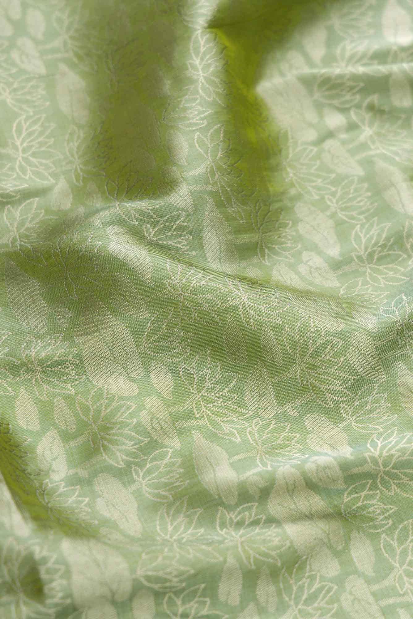 Green Dual Tone Banarasi Silk Saree