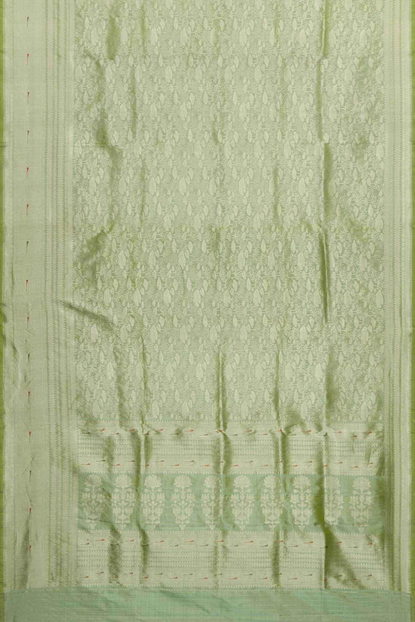Green Dual Tone Banarasi Silk Saree