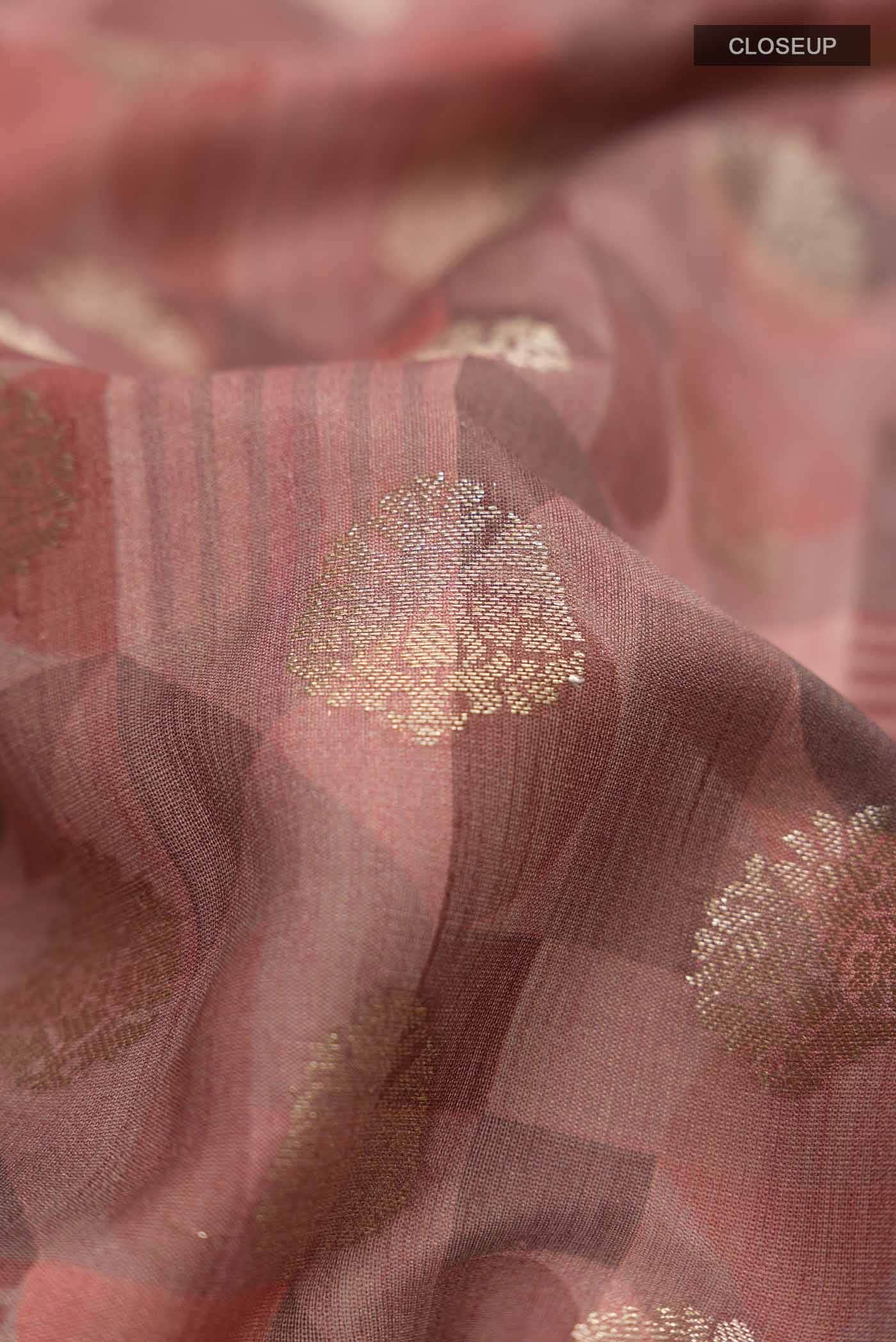 Rust Bhagalpuri Tussar Silk Saree