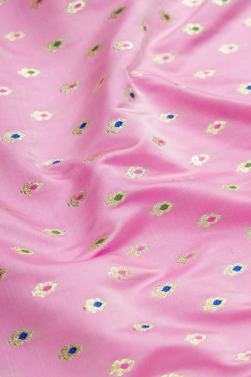 Pink Dual Tone Blended Banarasi Silk Saree