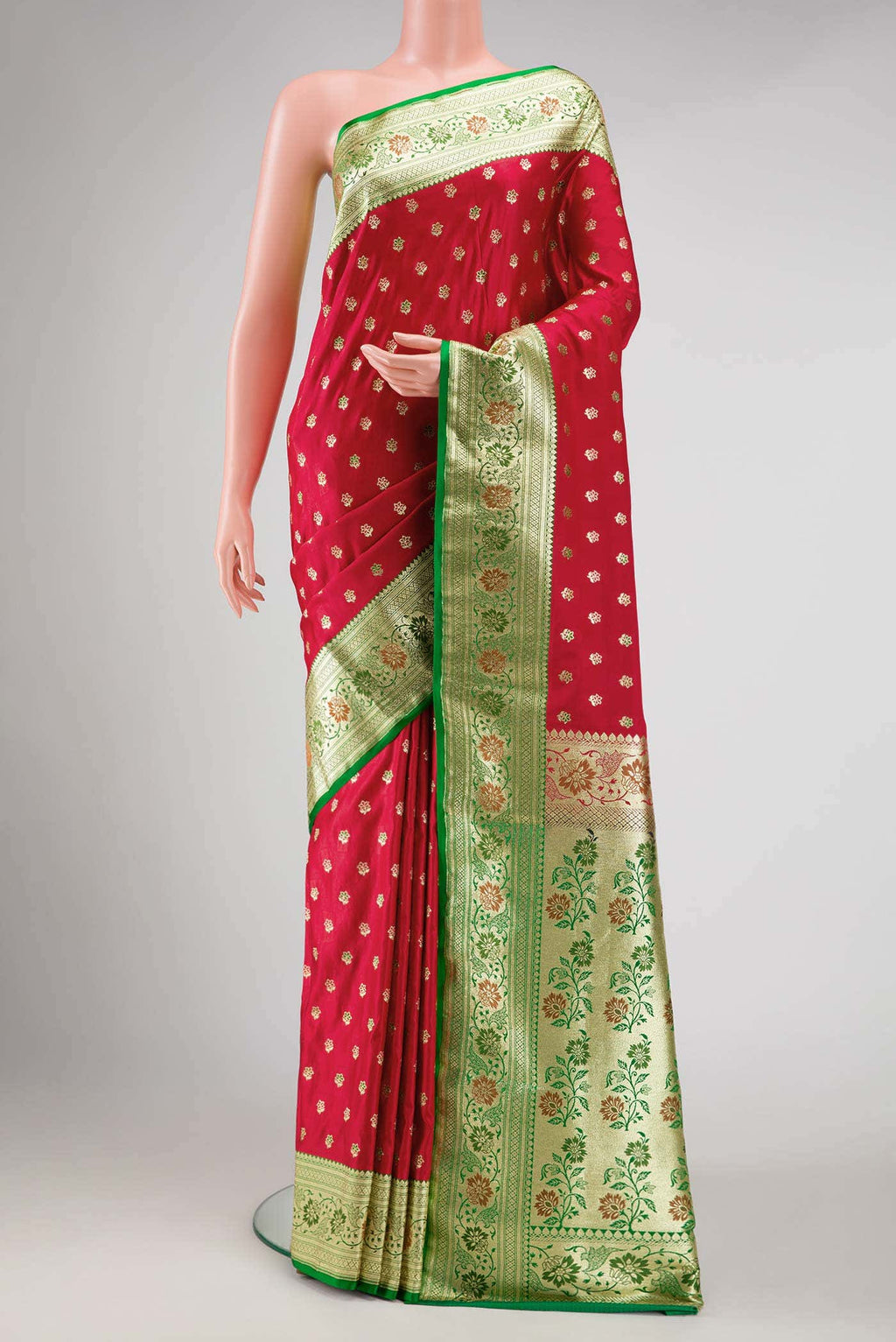 Red Blended Banarasi Silk Saree