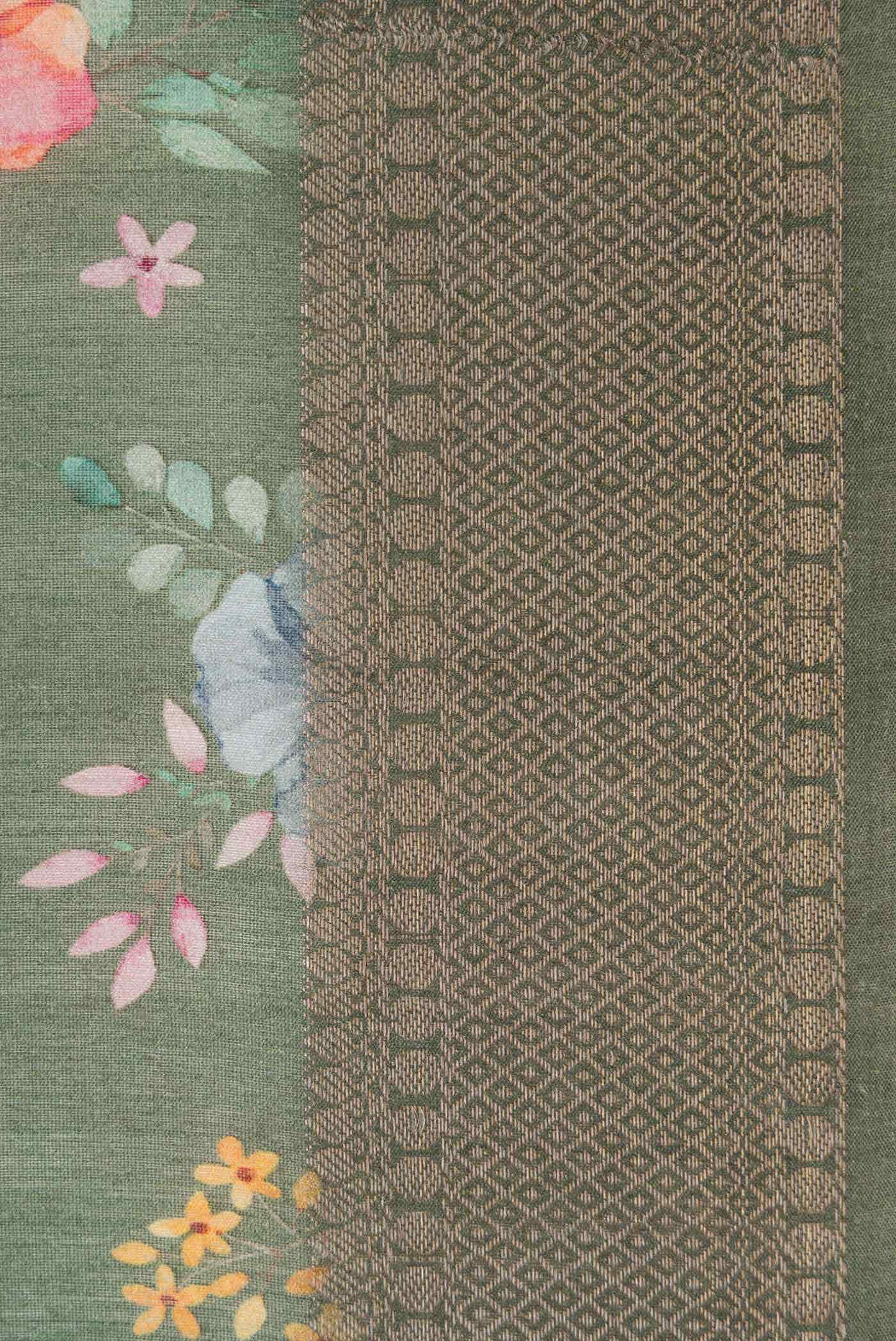 Sage Green Tussar Silk Saree