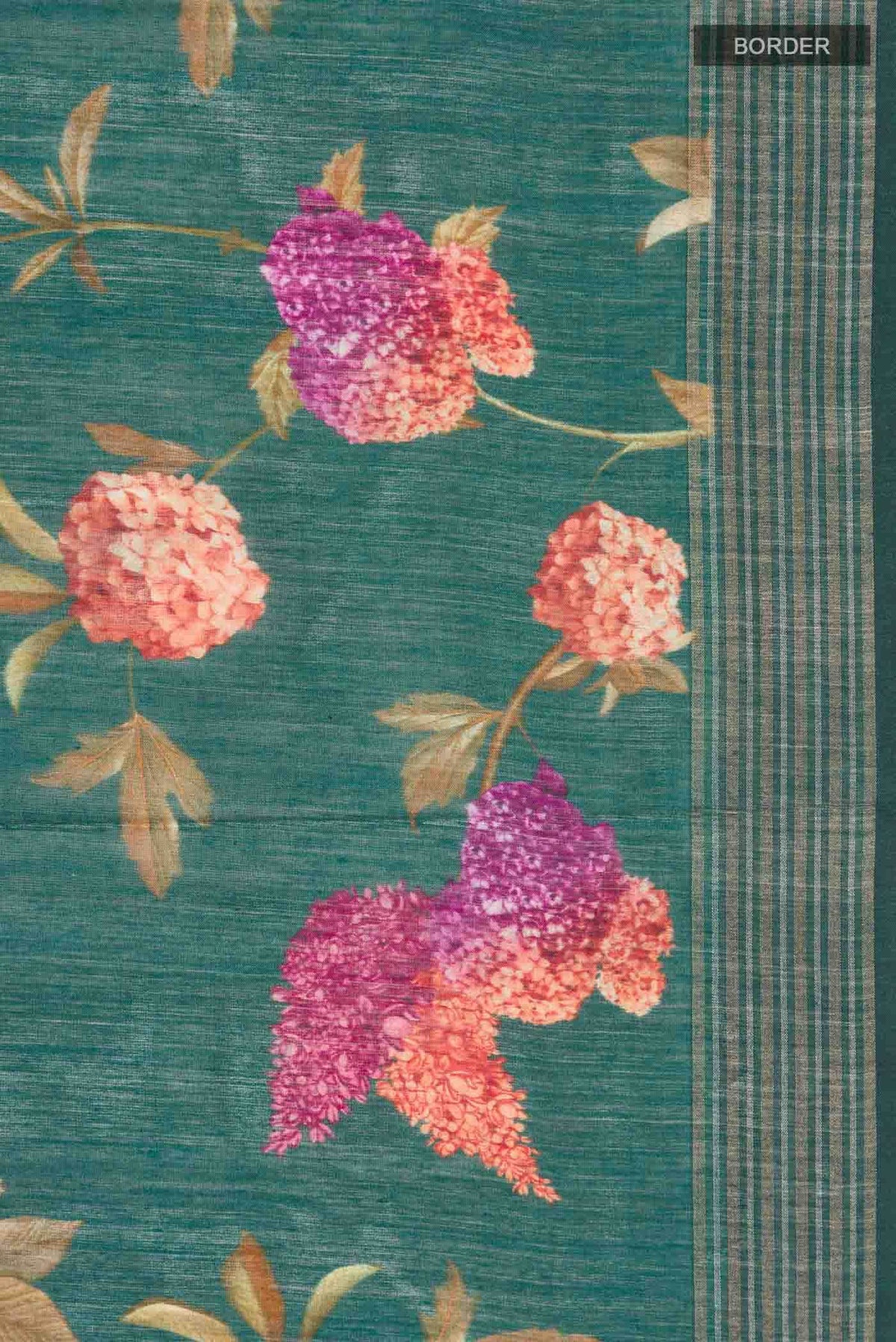Green Tussar Silk Saree