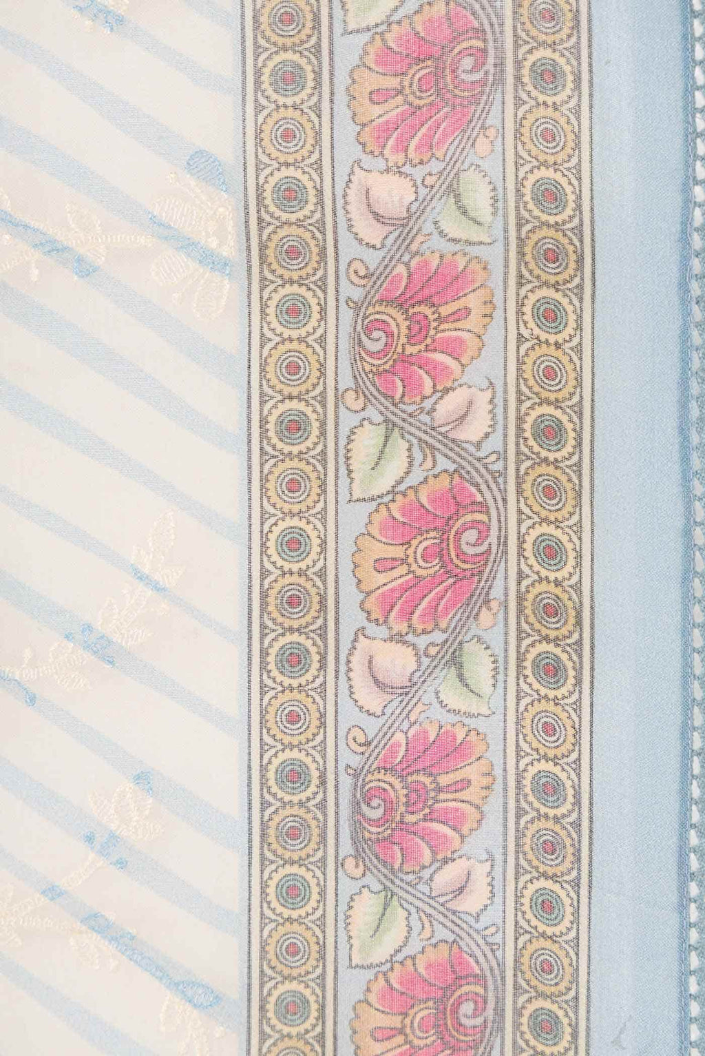 Beige Organza Silk Saree