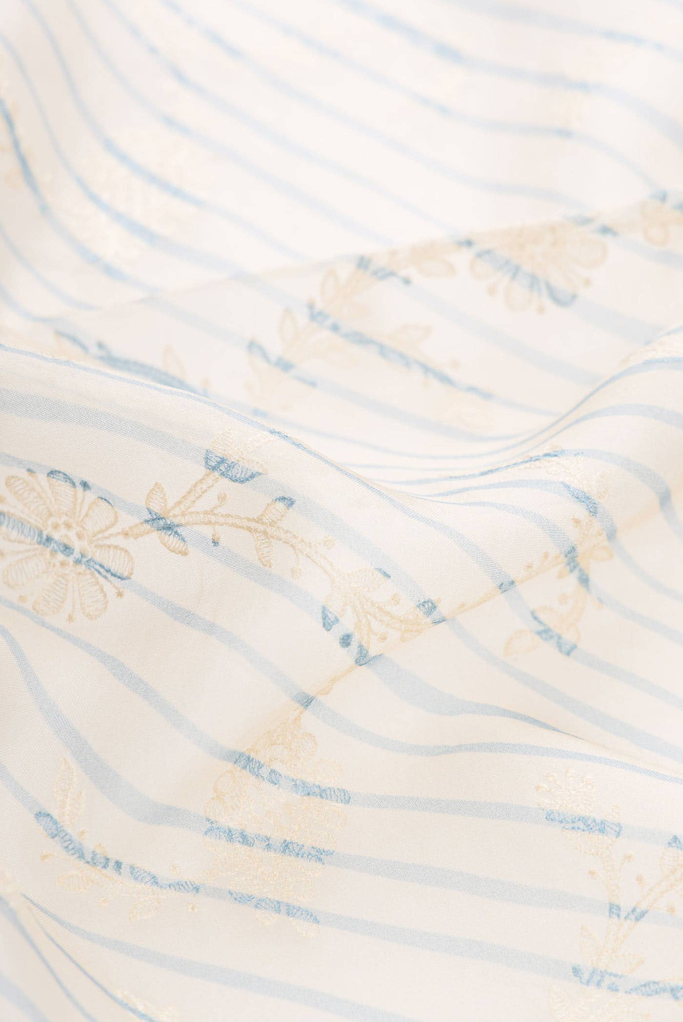 Beige Organza Silk Saree