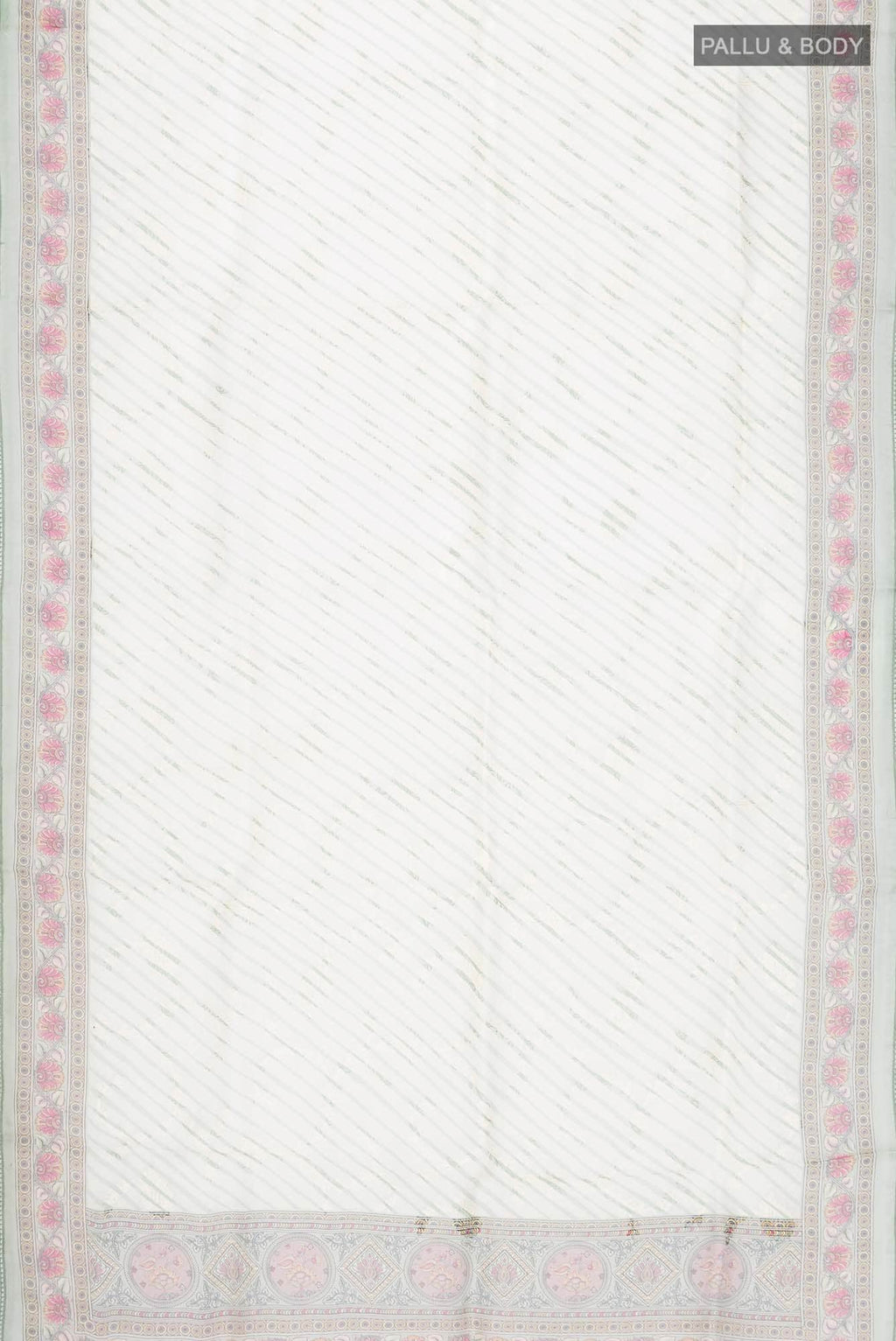 Cream Organza Silk Saree