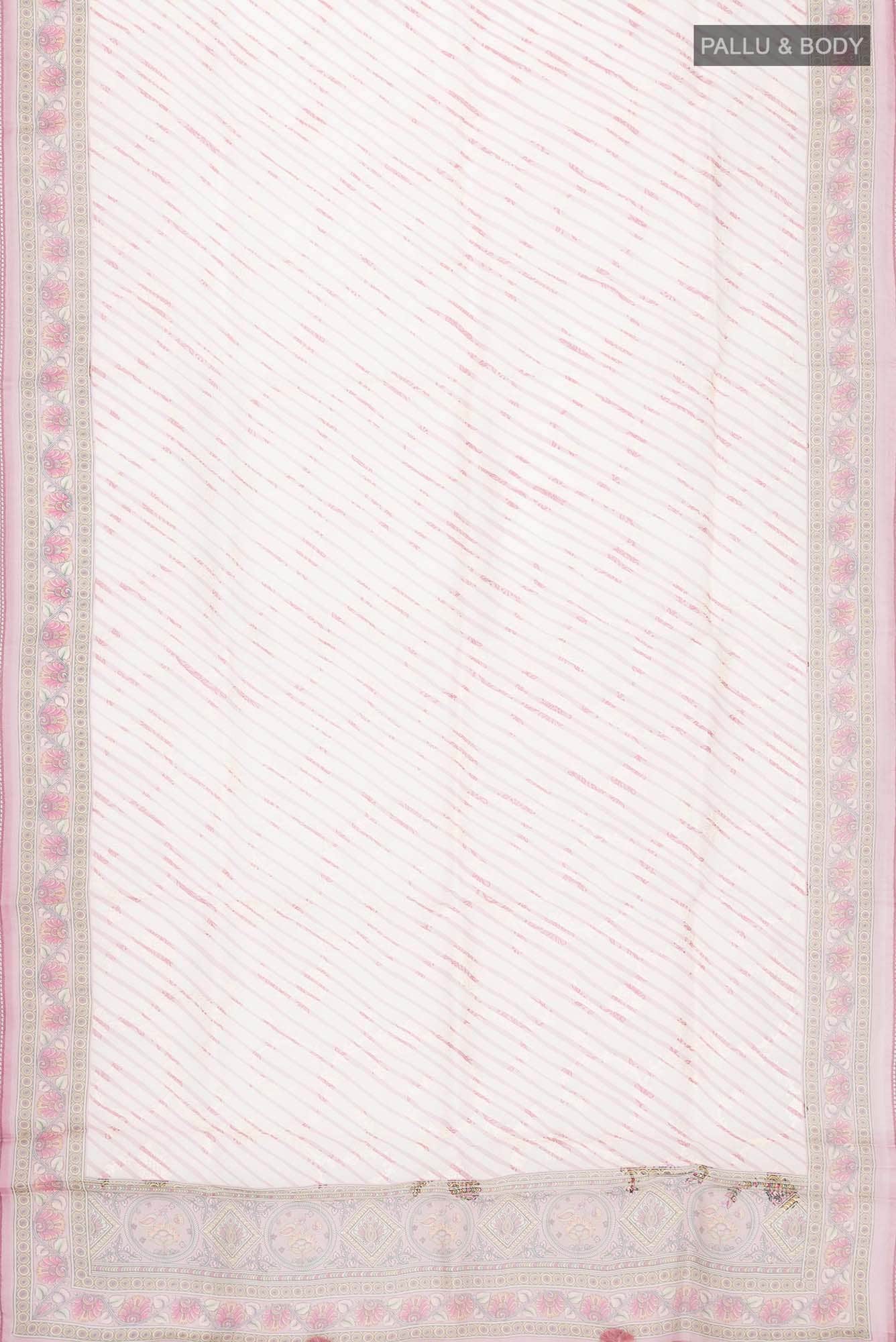 Beige Organza Silk Saree