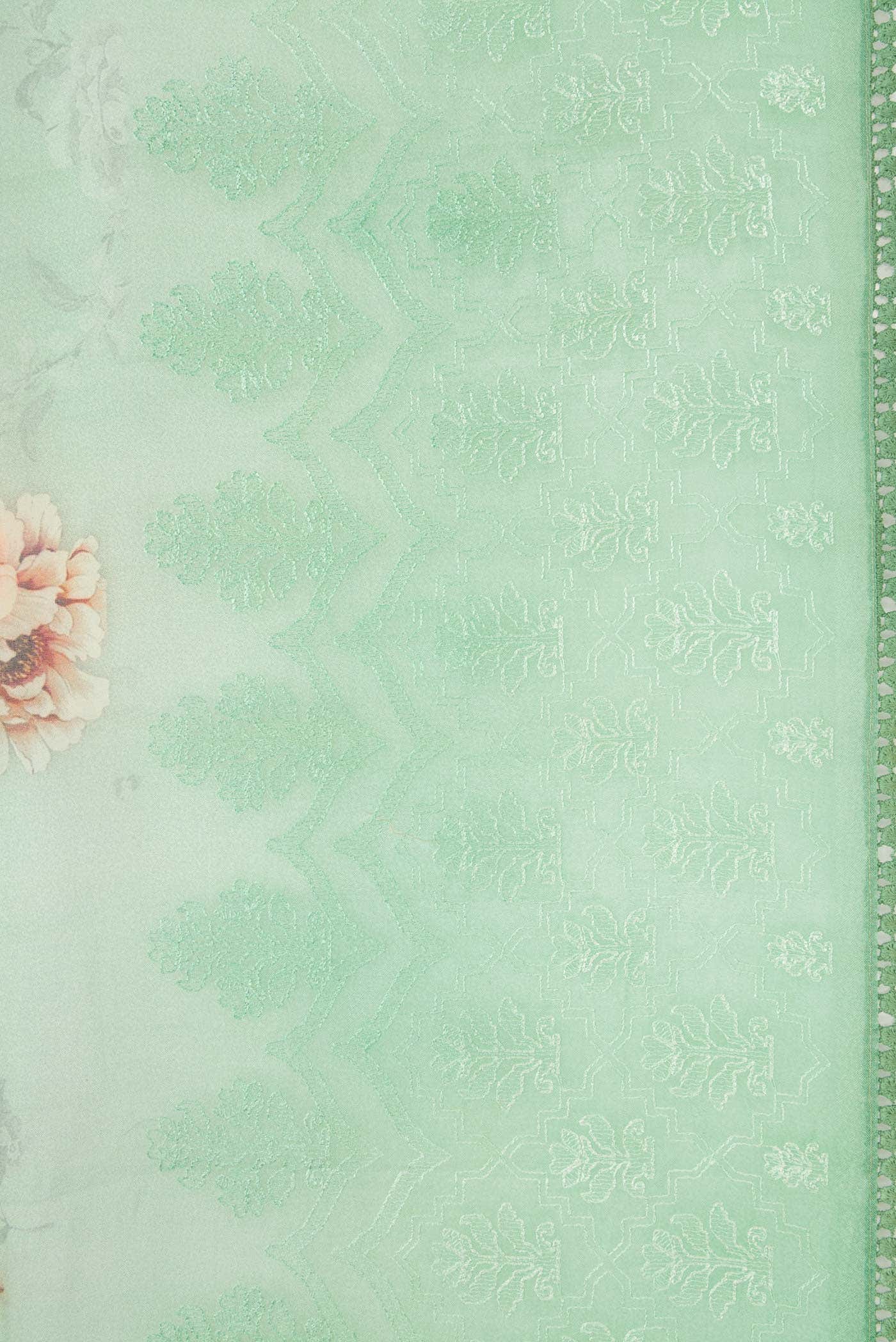 Light Green Organza Silk Saree