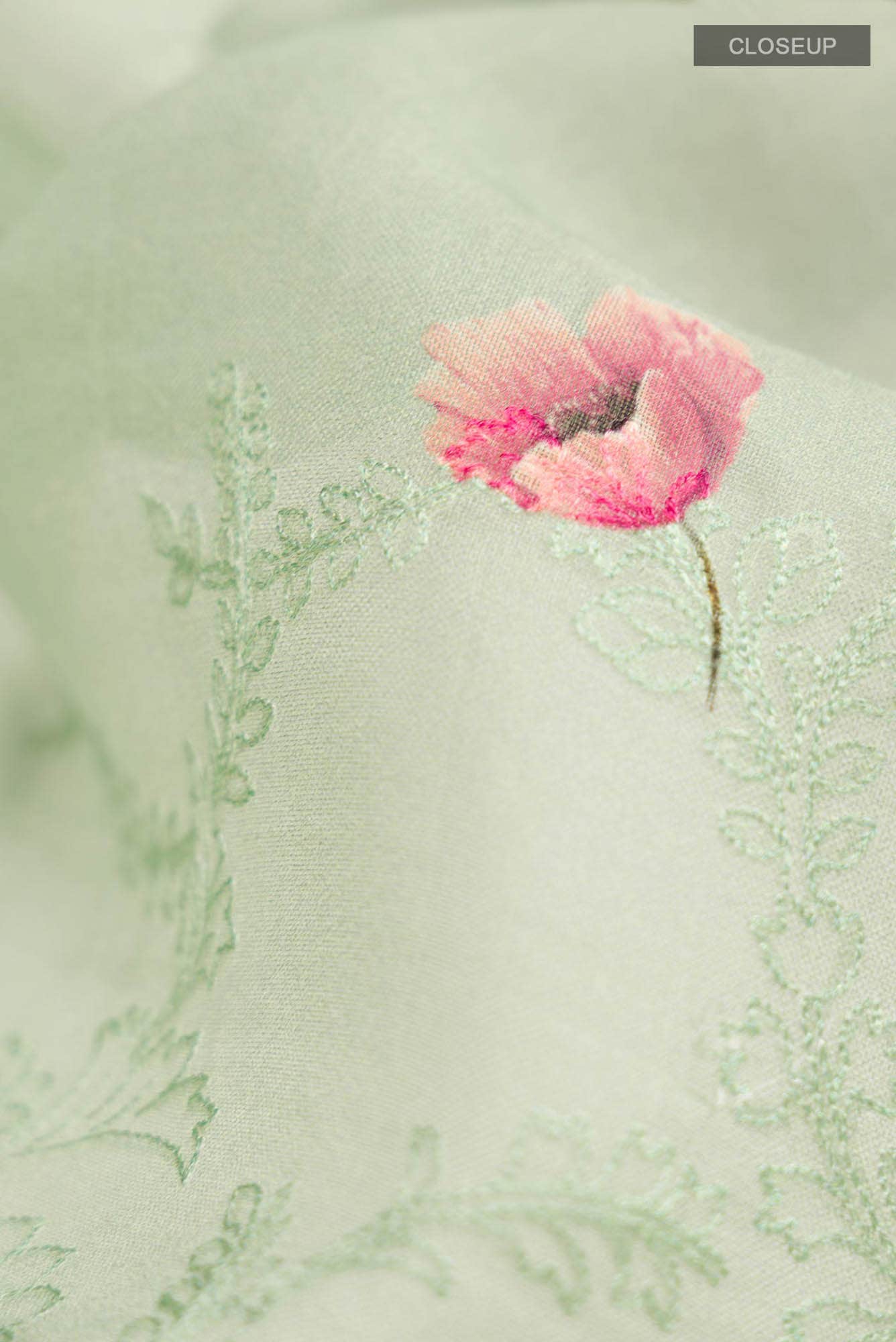 Light Green Organza Silk Saree