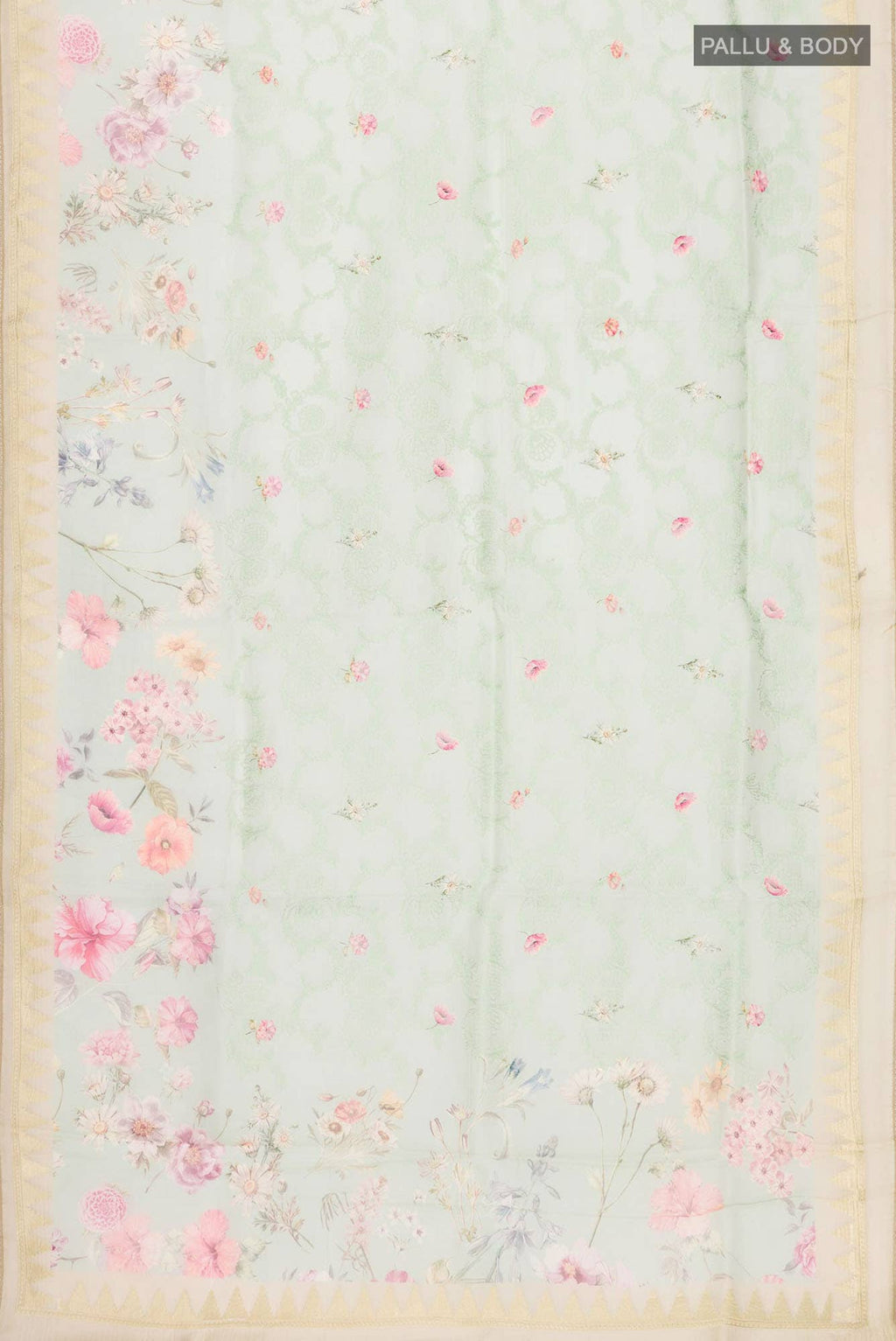 Light Green Organza Silk Saree