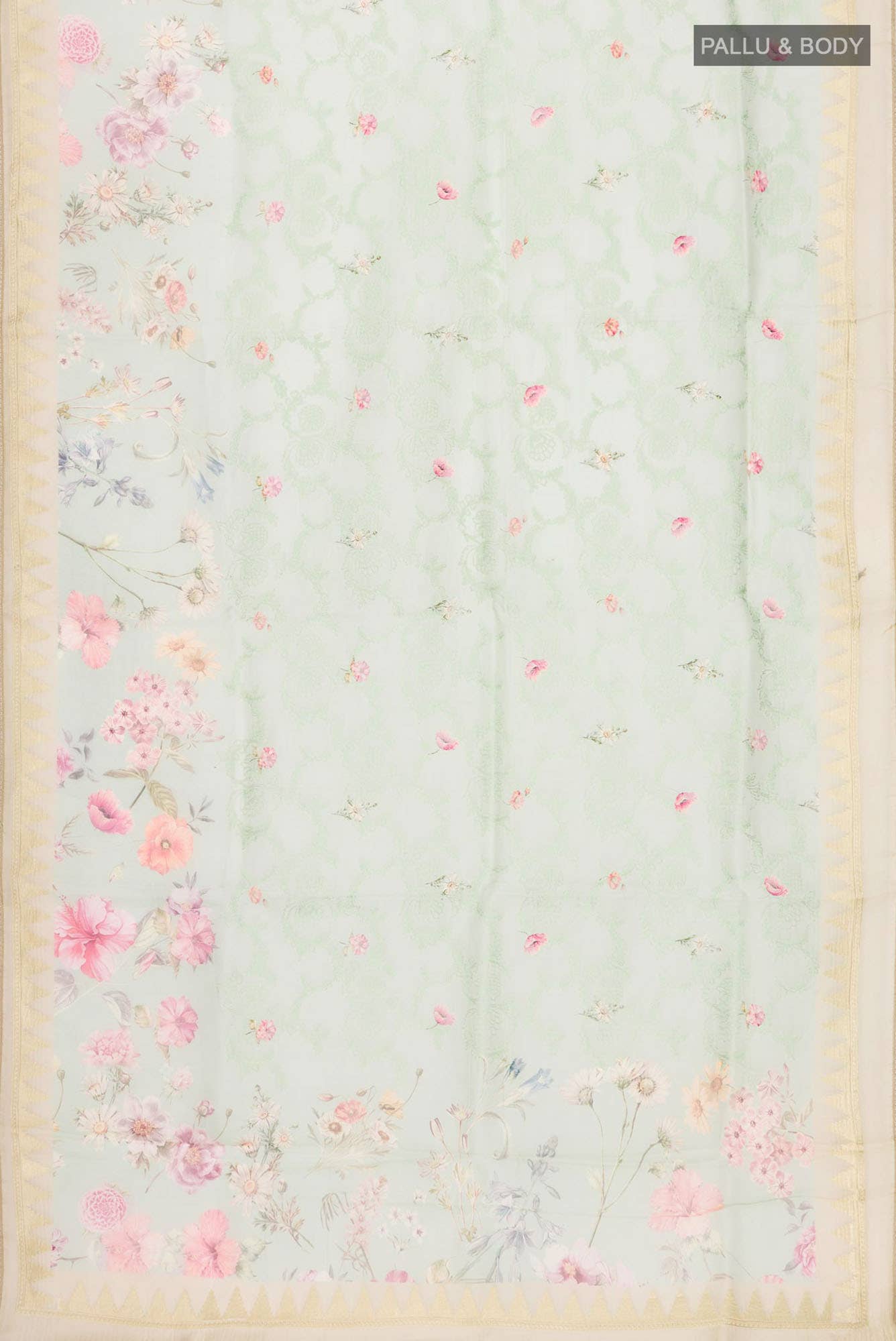 Light Green Organza Silk Saree