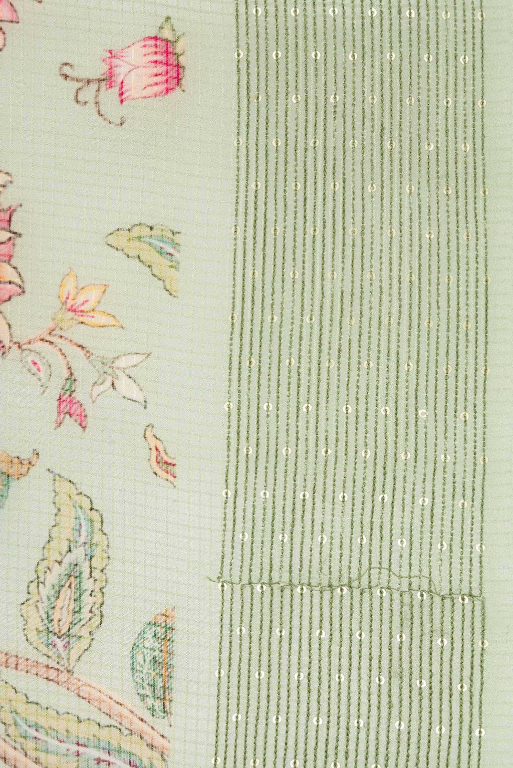 Green Organza Silk Saree