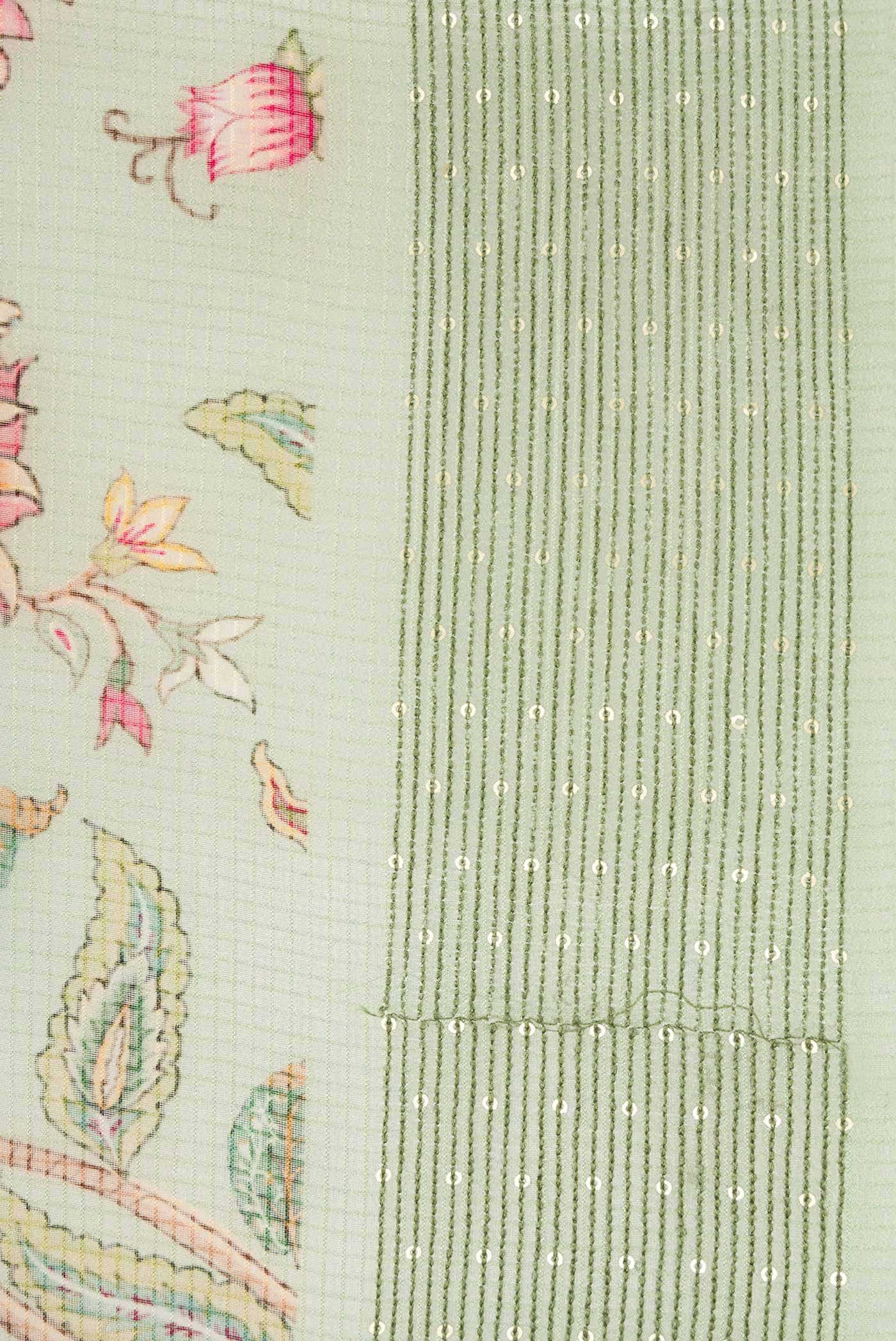 Green Organza Silk Saree