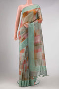 Light Green Organza Silk Saree