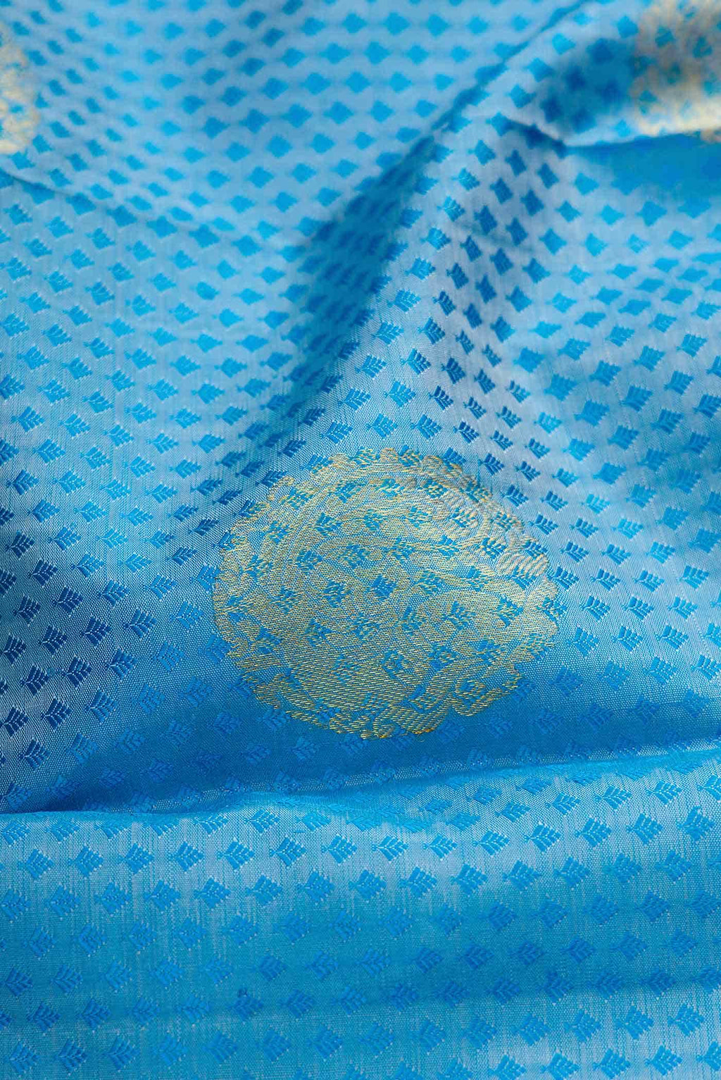 Sky Blue Dual Tone Kanchipuram Silk Saree
