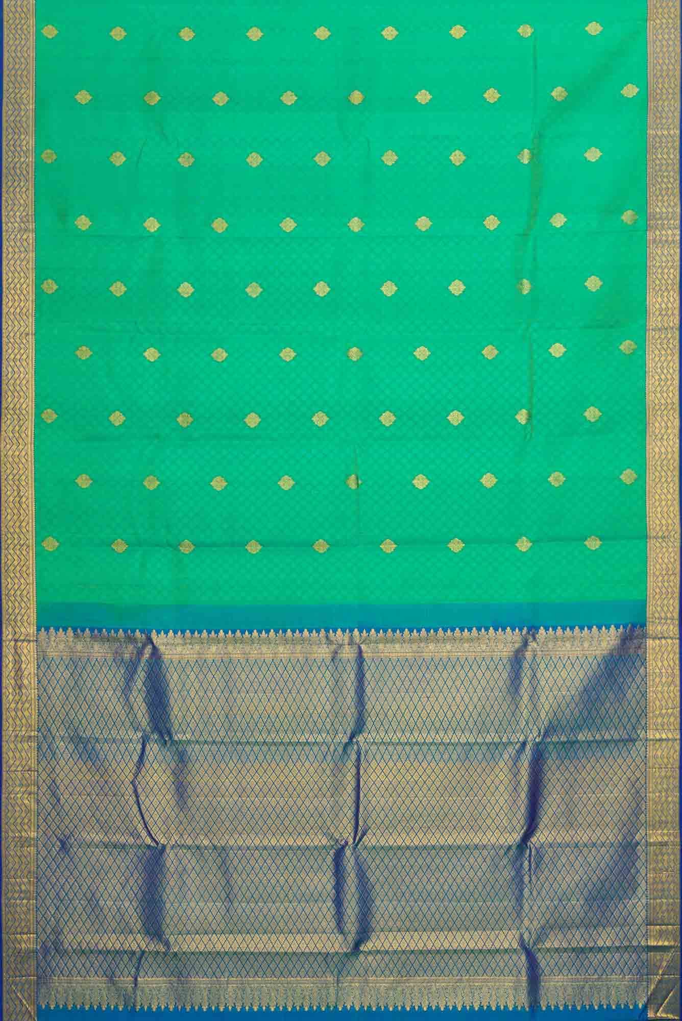 Sea Green Dual Tone Kanchipuram Silk Saree