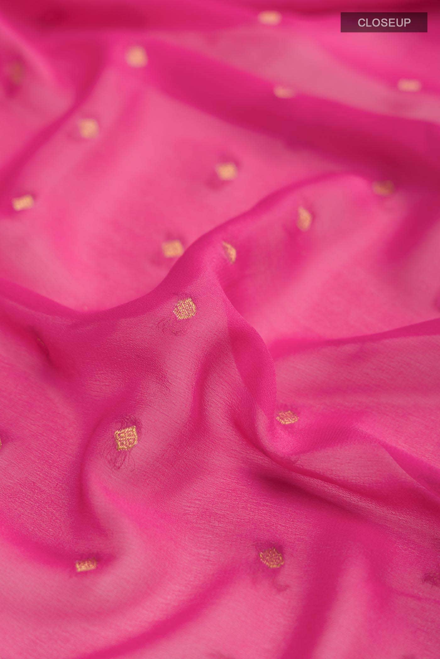 Pink Mysore Georgette Saree