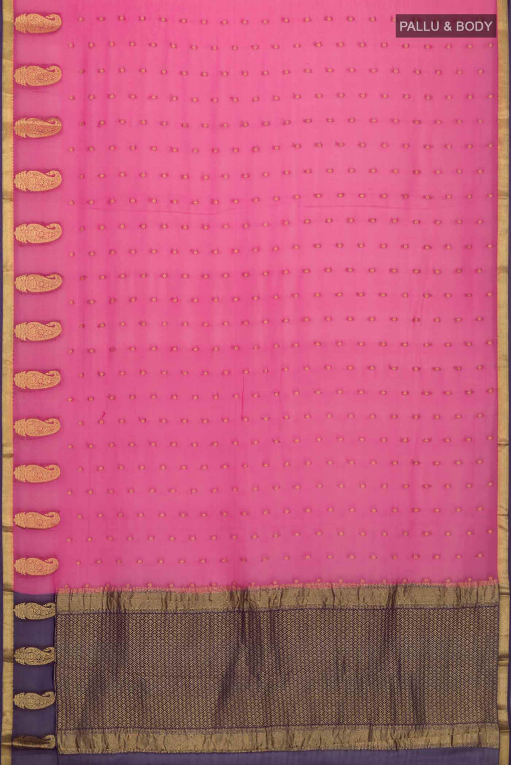 Pink Mysore Georgette Saree
