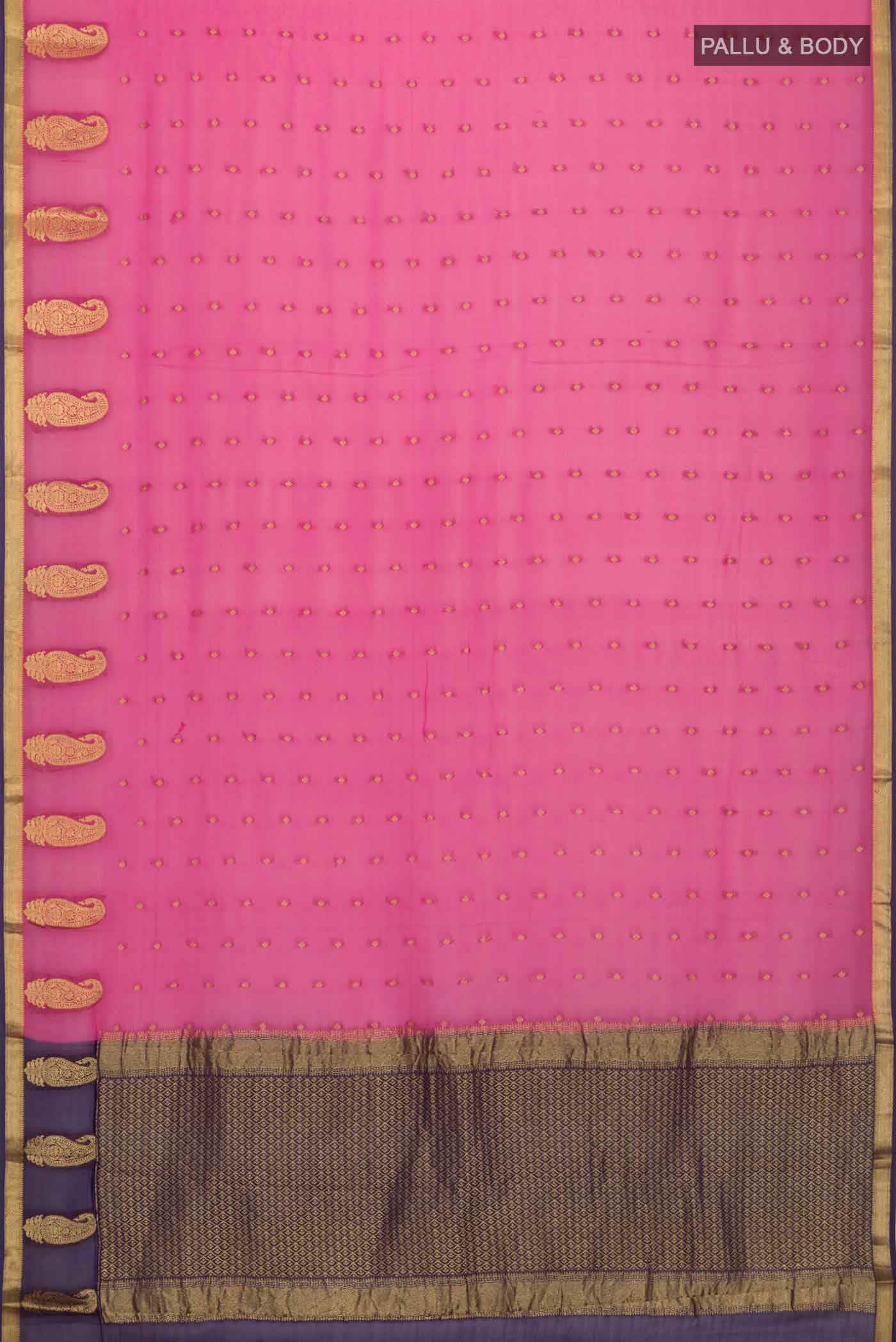 Pink Mysore Georgette Saree