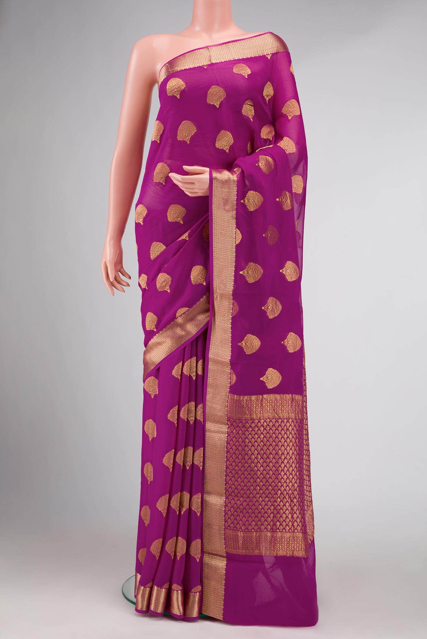 Rani Pink Mysore Georgette Saree
