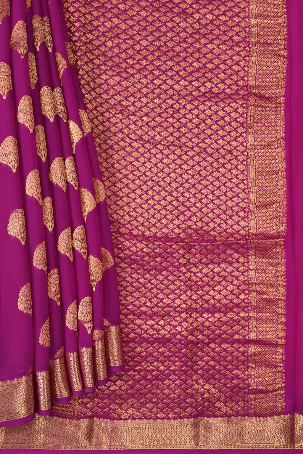 Rani Pink Mysore Georgette Saree