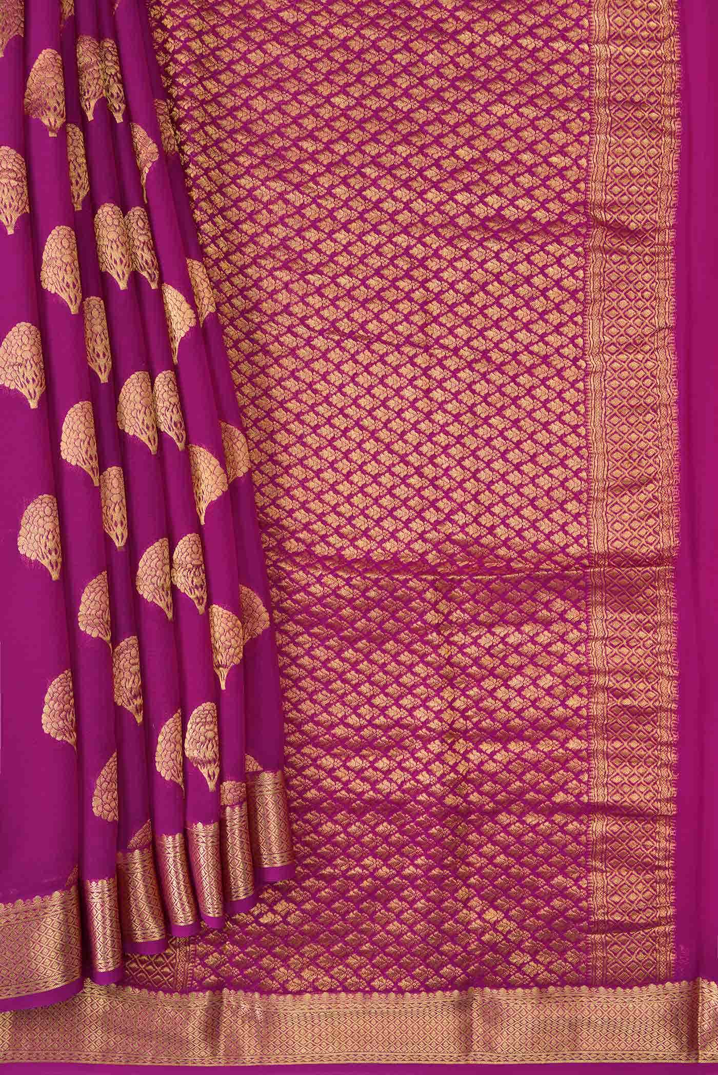 Rani Pink Mysore Georgette Saree