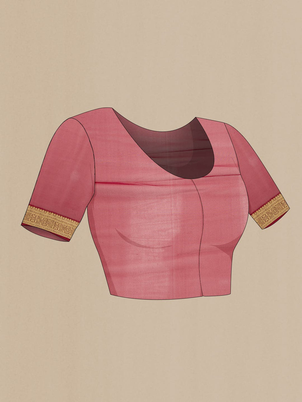 Deep Red Mysore Georgette Saree