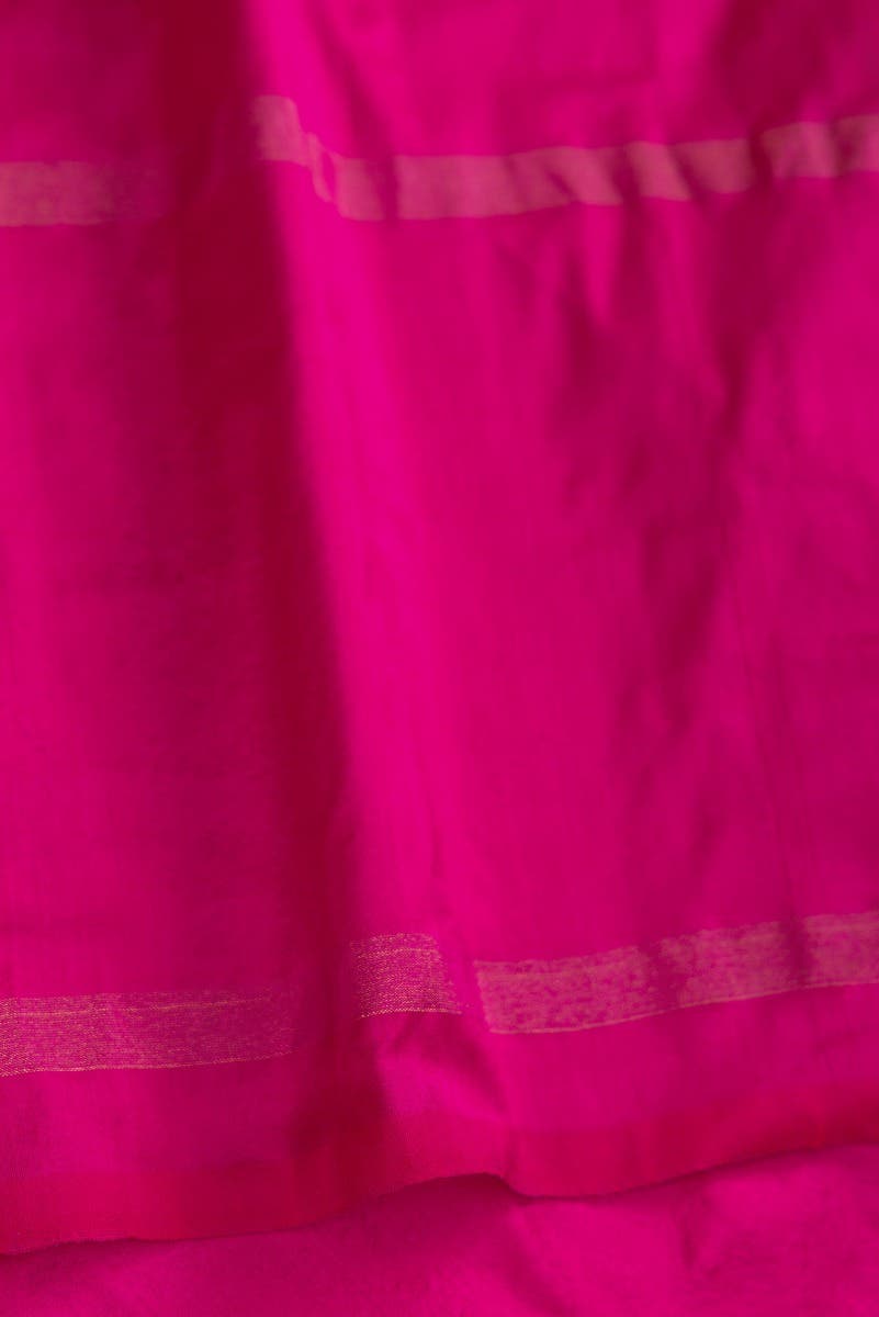 Off White Dual Tone Double Ikat Saree