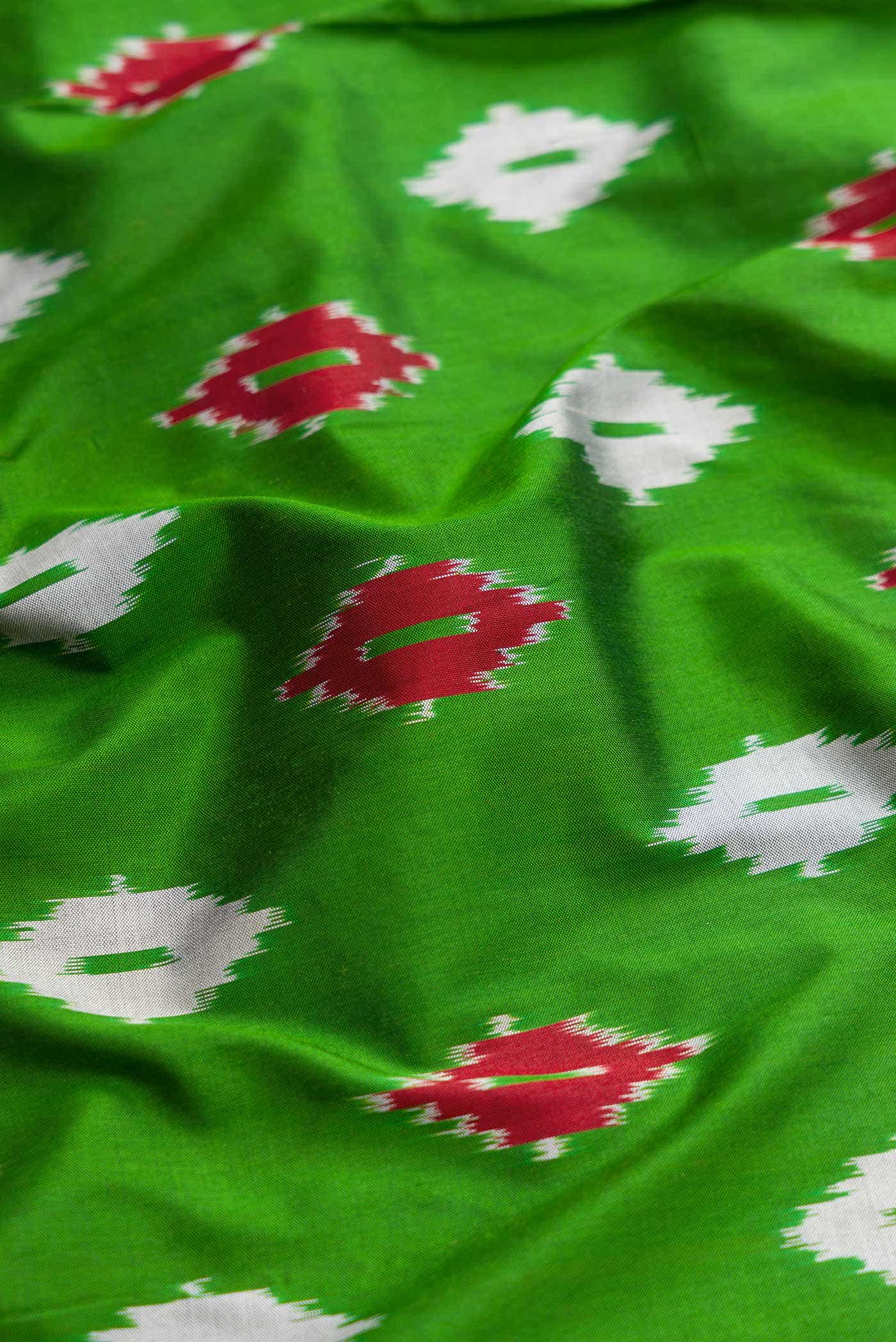 Green Double Ikat Saree