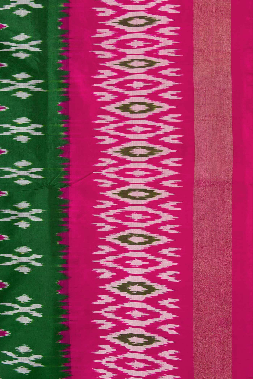 Green Double Ikat Saree