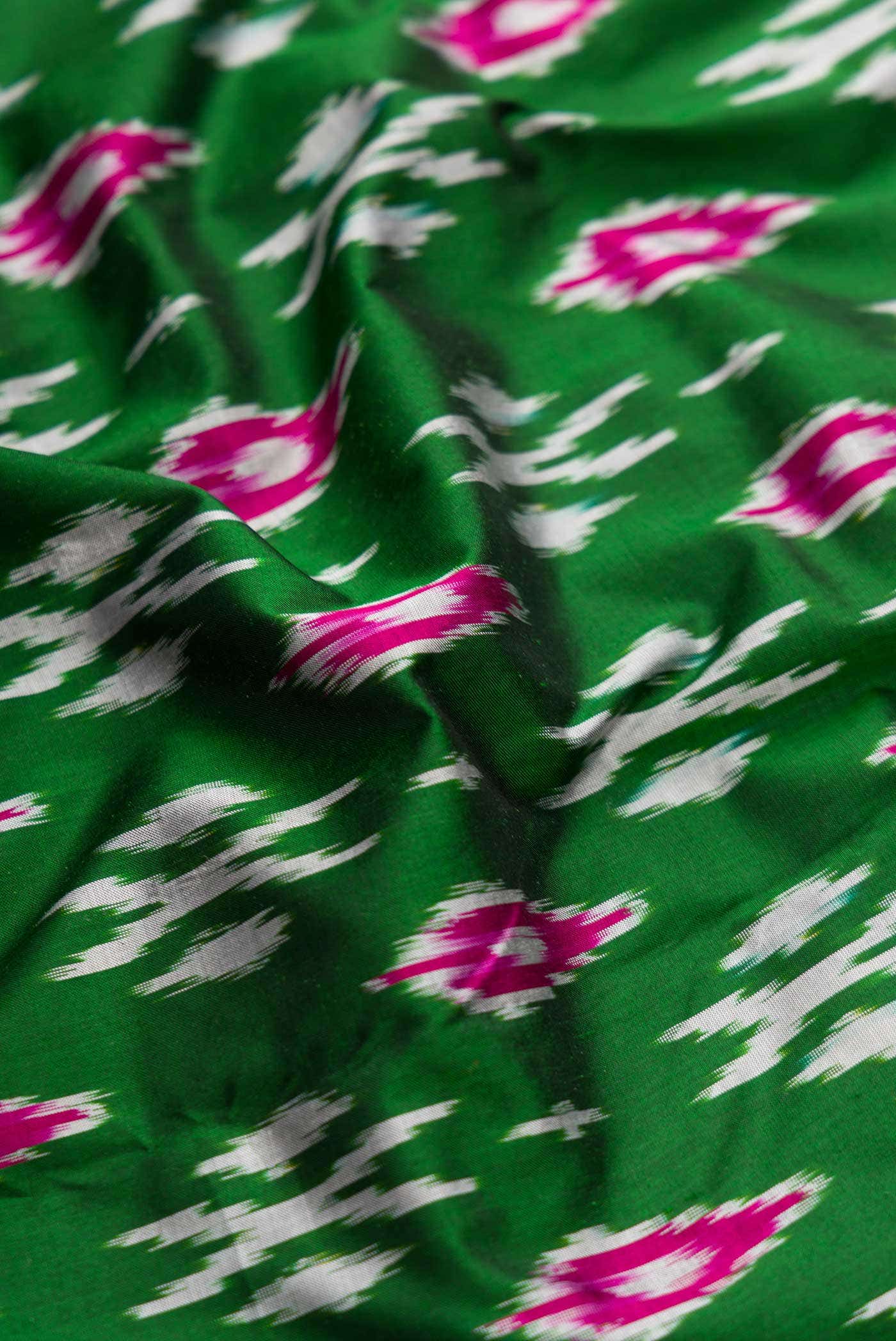Green Double Ikat Saree