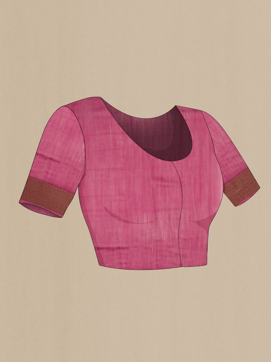 Rose pink Dual Tone Chanderi Silk Saree