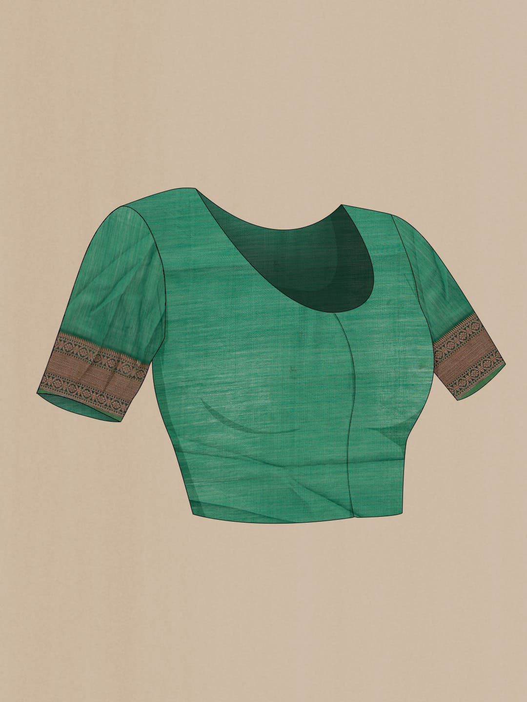 Green Chanderi Silk Saree