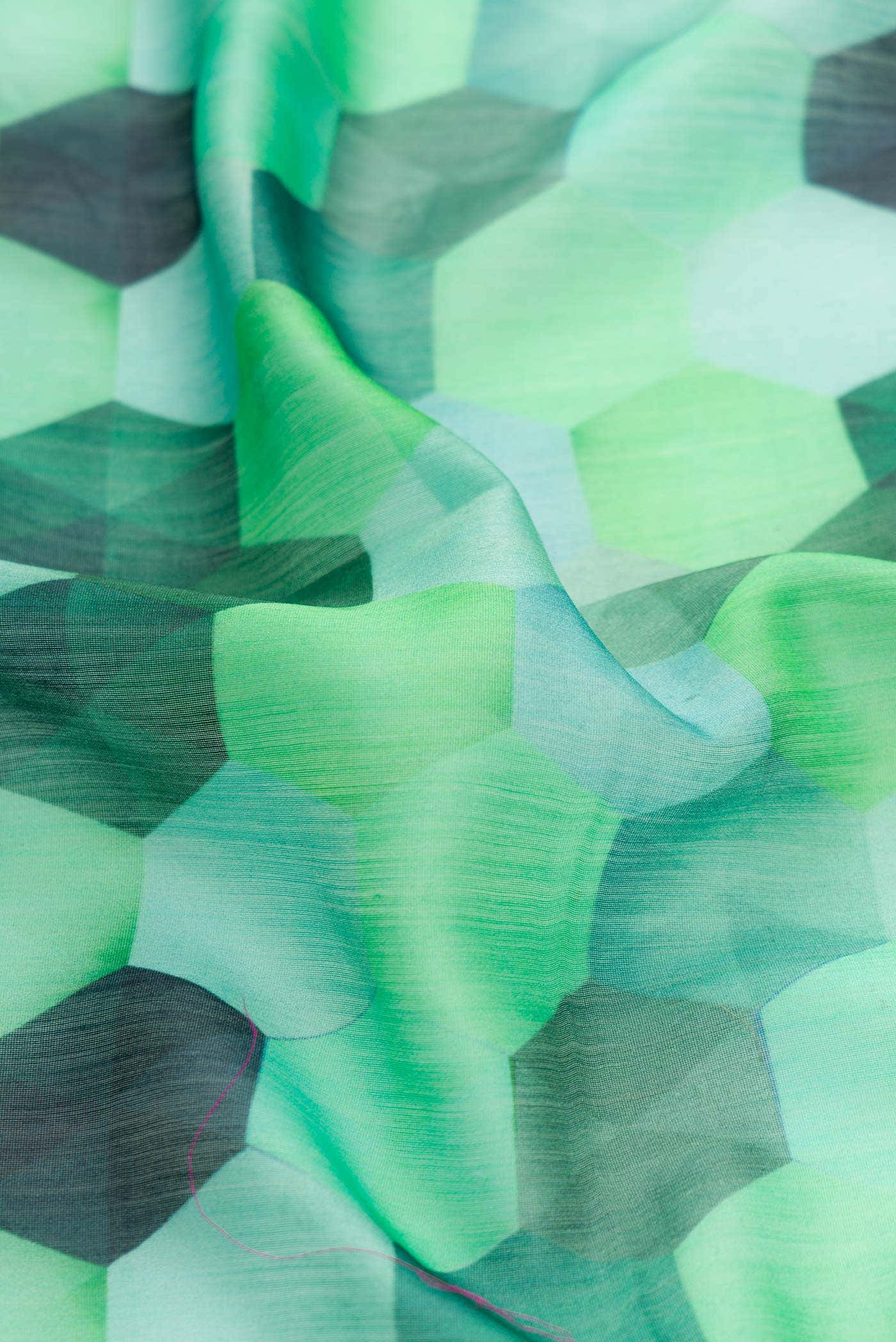 Green Chanderi Silk Cotton Saree