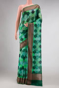 Green Chanderi Silk Cotton Saree