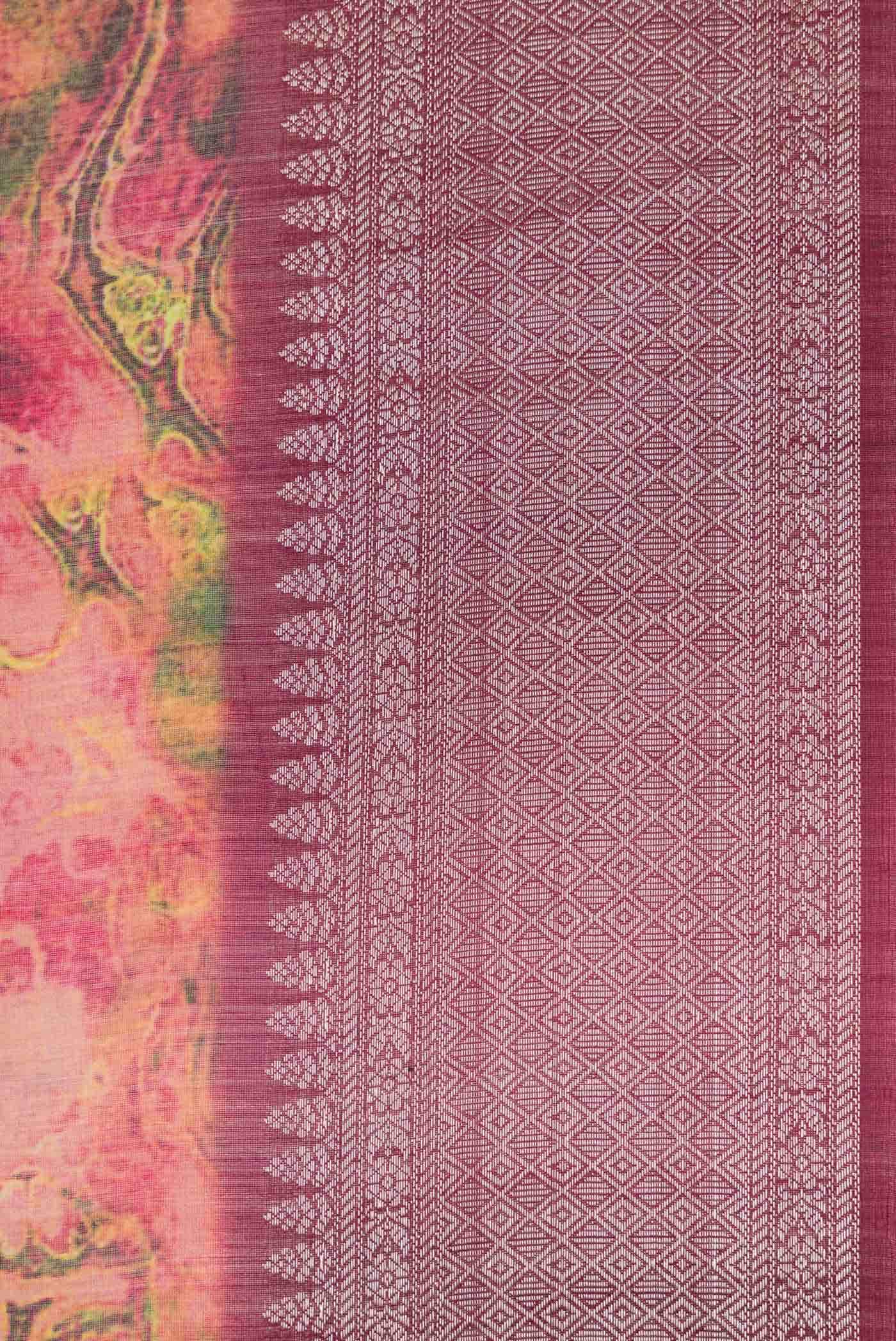 Mustard Chanderi Silk Saree