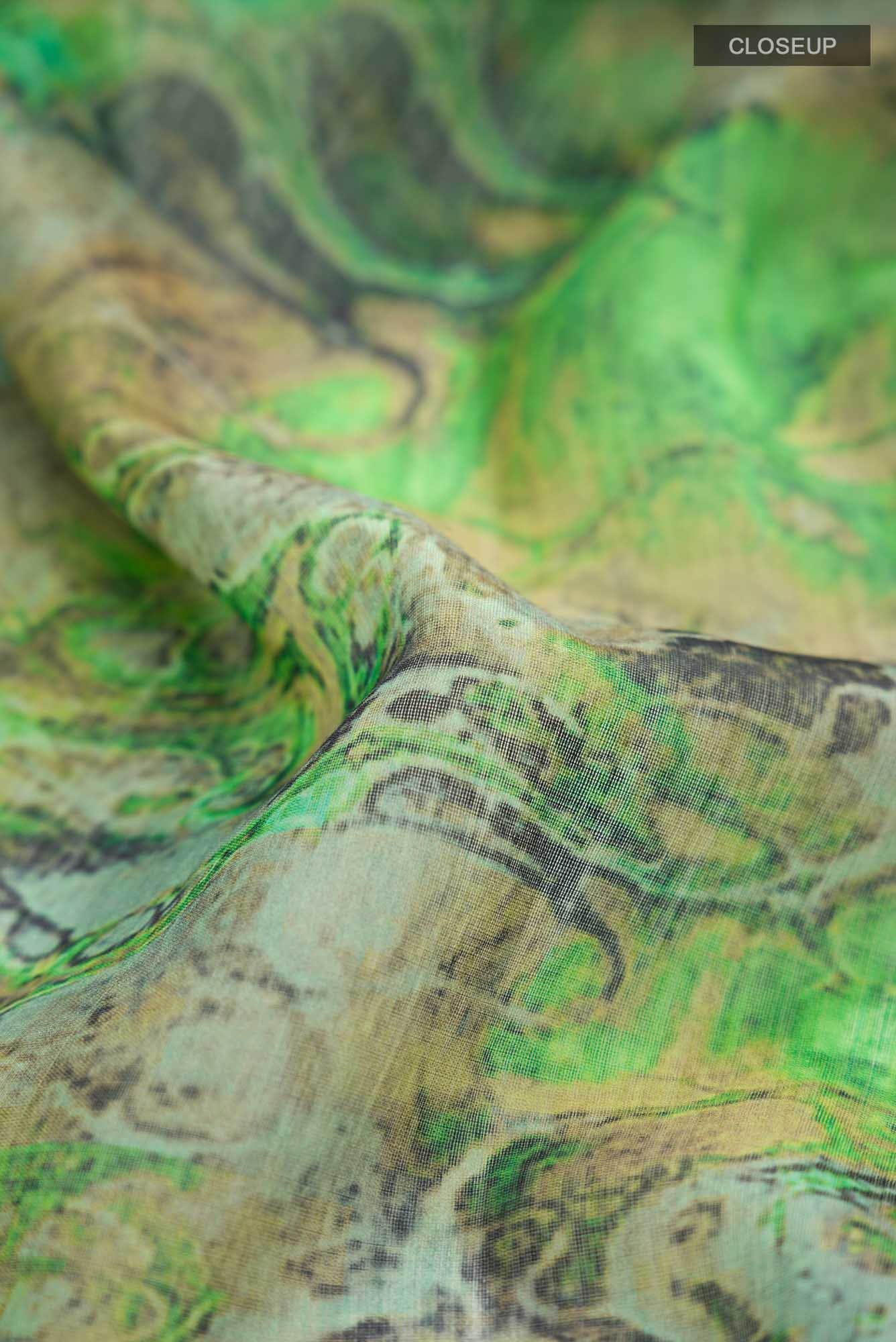 Green Silk Cotton Saree
